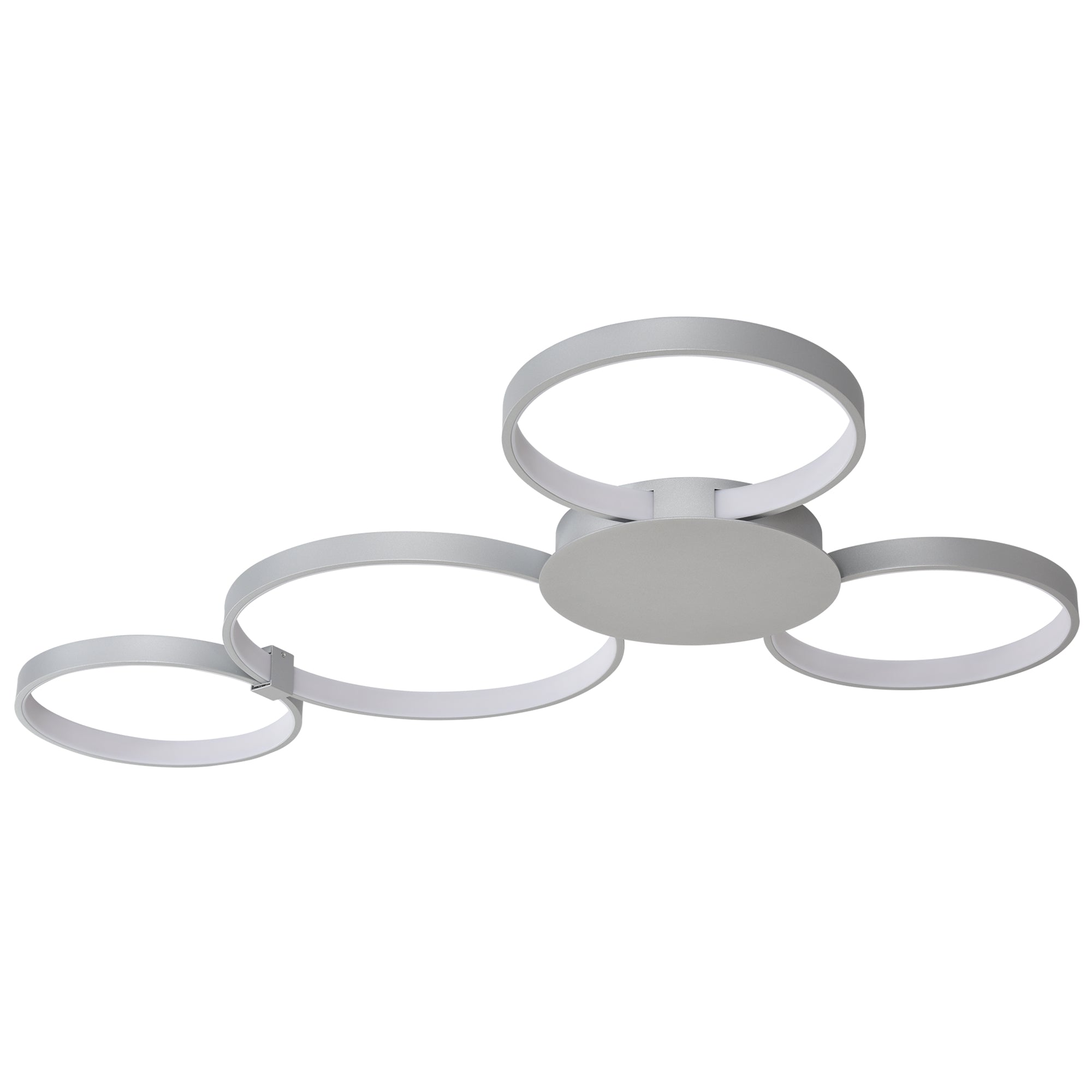 VONN Capella VMCF41500AL 43"" Integrated LED ETL Certified Ceiling Light Multi-Ring Semi Flush in Silver