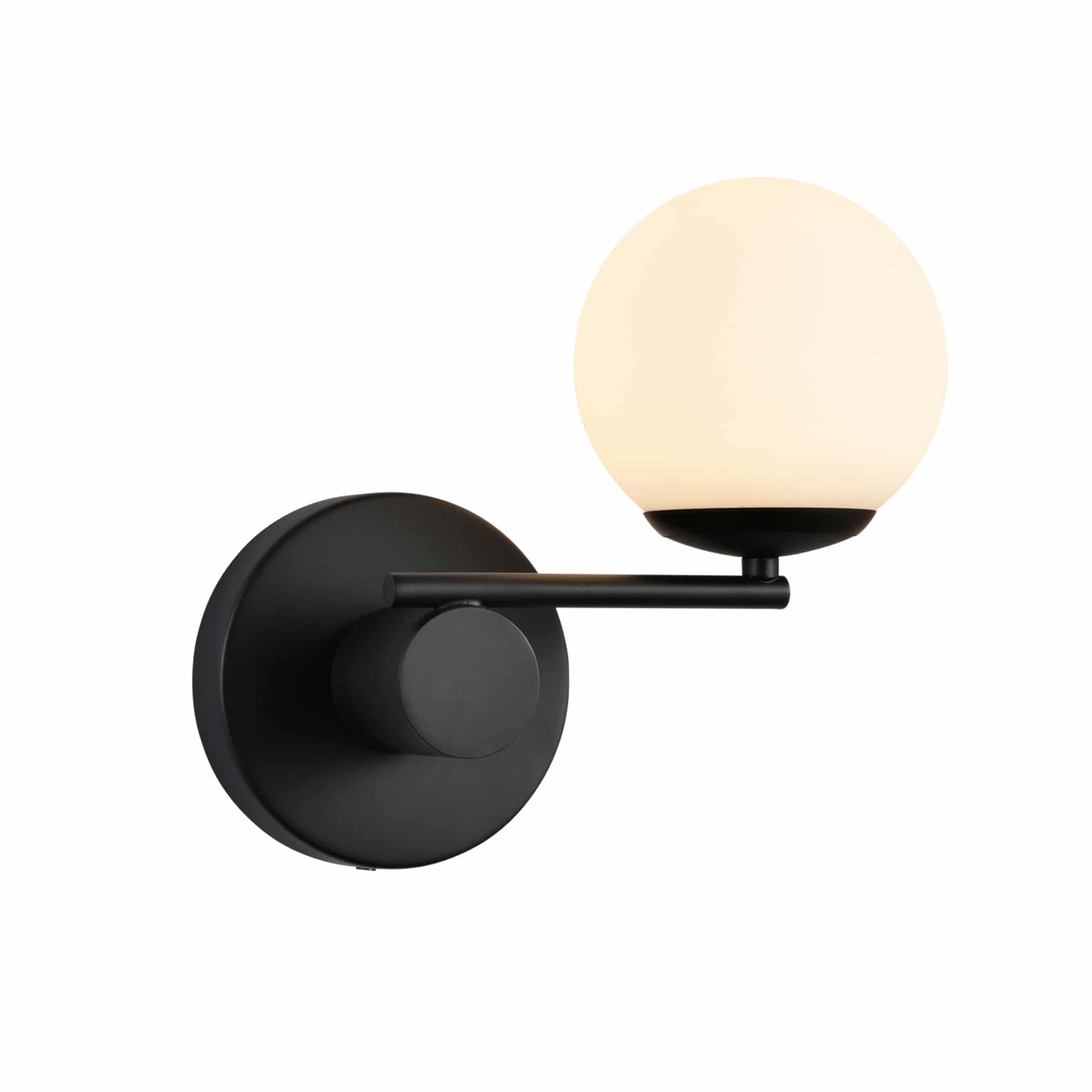 VONN Capri VCW1108BL 9"" Integrated LED ETL Certified Wall Sconce Light in Black with 1 Glass Shade