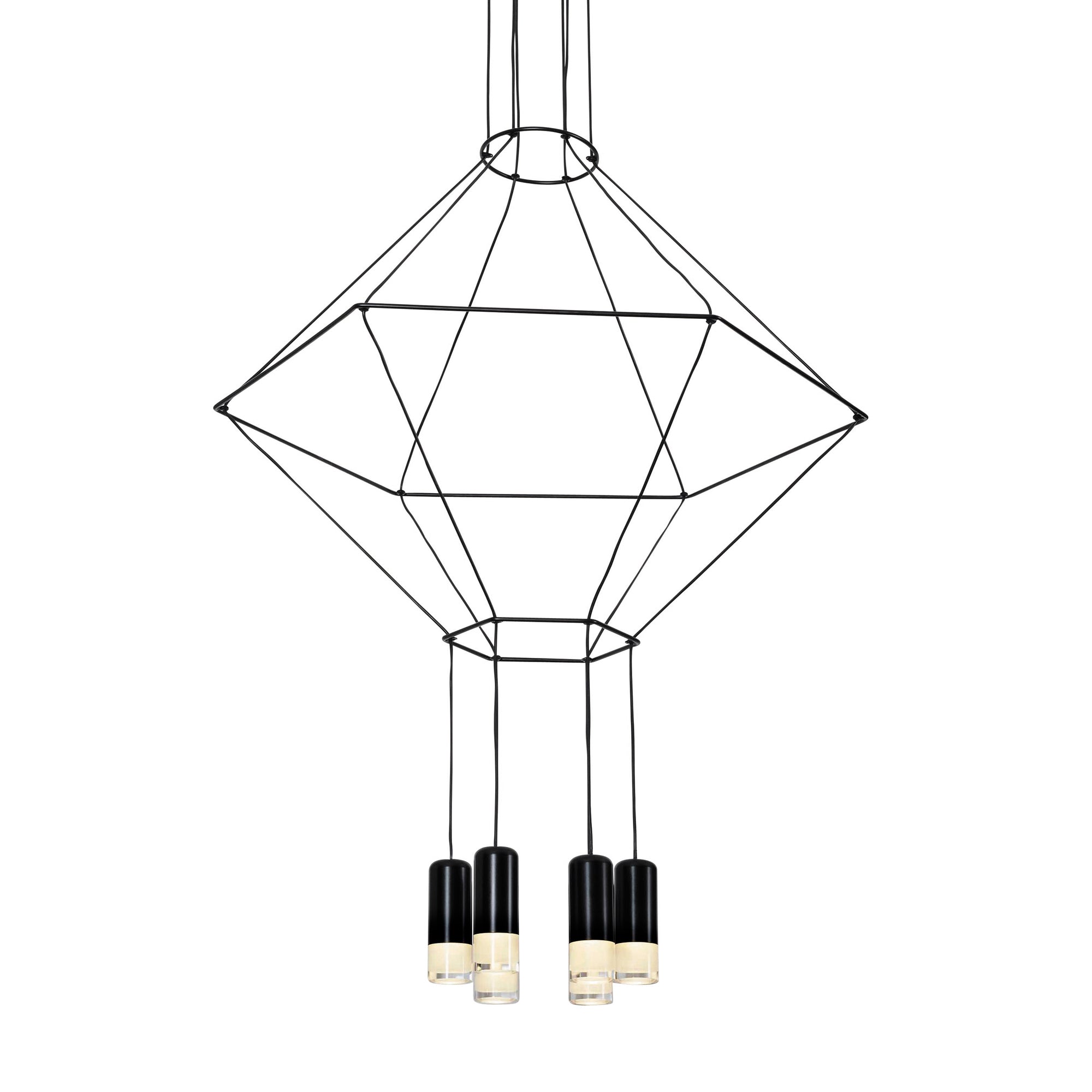 VONN Expression VEP28106BL 27"" 6-Light ETL Certified Integrated LED Height Adjustable Pendant in Black