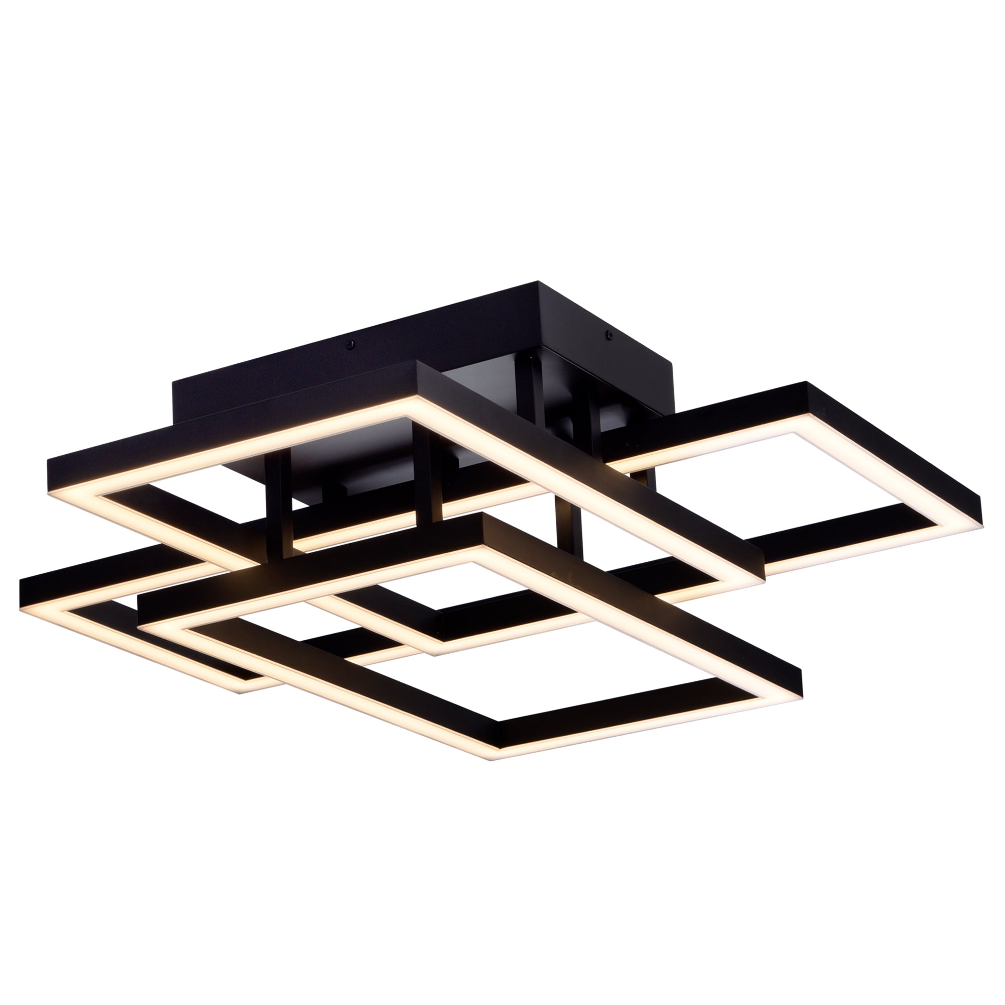 VONN Radium VRCF49103BL 28"" ETL Certified Integrated LED Ceiling Lighting Rectangular Semi Flush in Black