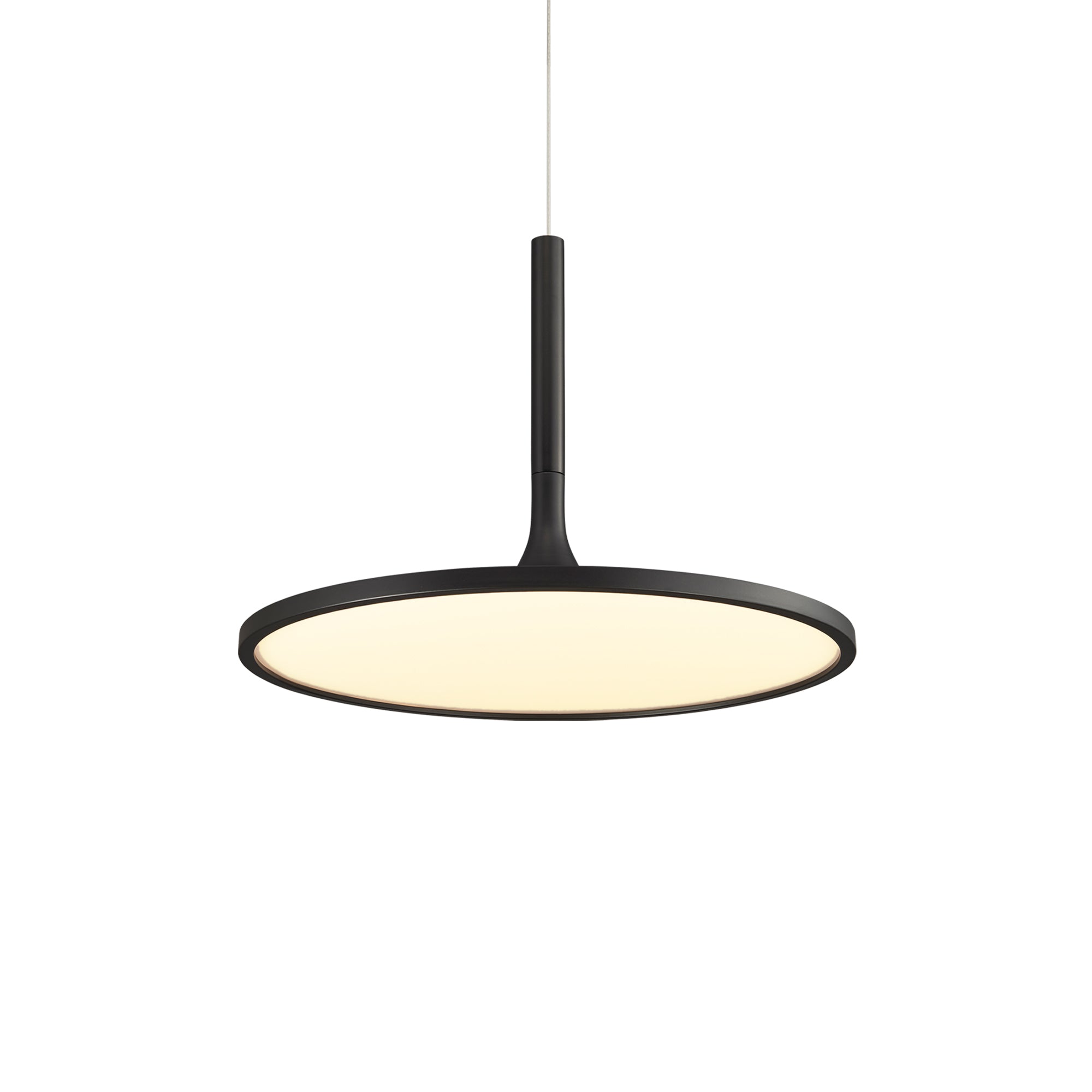 VONN Salm VMC31810BL 17"" Integrated LED ETL Certified Pendant, Height Adjustable Disc Chandelier in Black