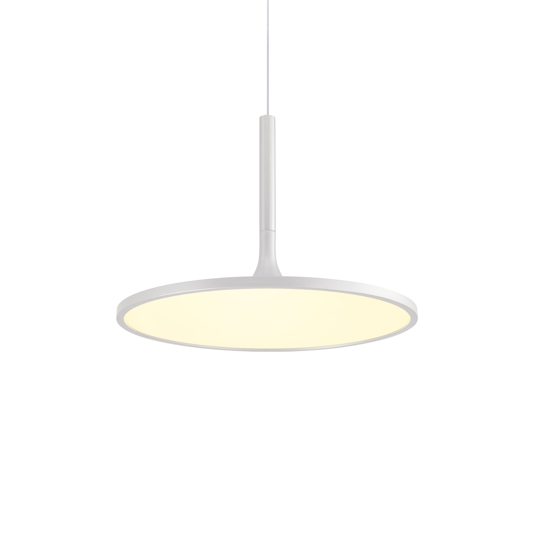 VONN Salm VMC31810SW 17"" Integrated LED ETL Certified Pendant, Height Adjustable Disc Chandelier in White