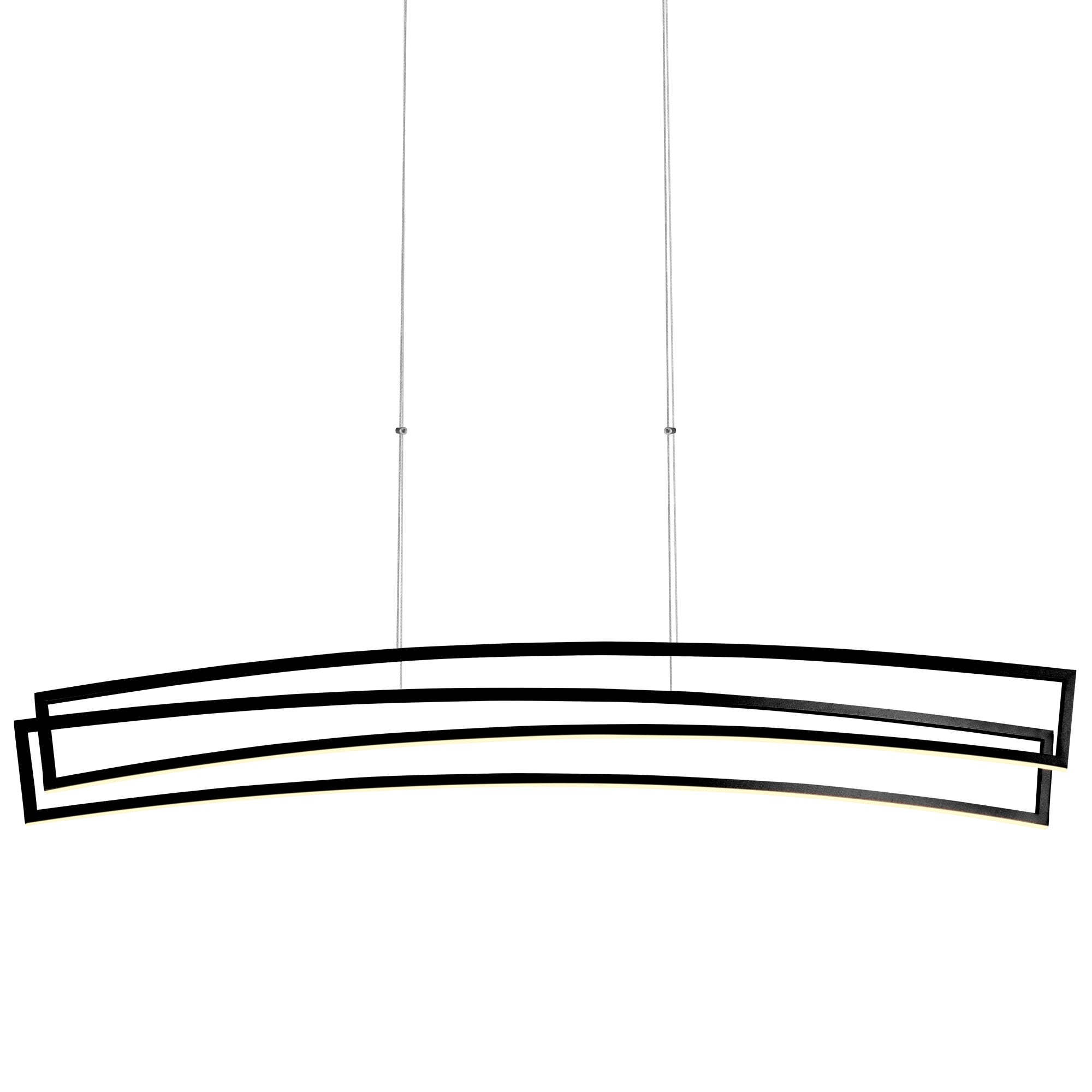 VONN Sirius VMC33440BL 46"" ETL Certified Integrated LED Pendant, Height Adjustable Chandelier in Black