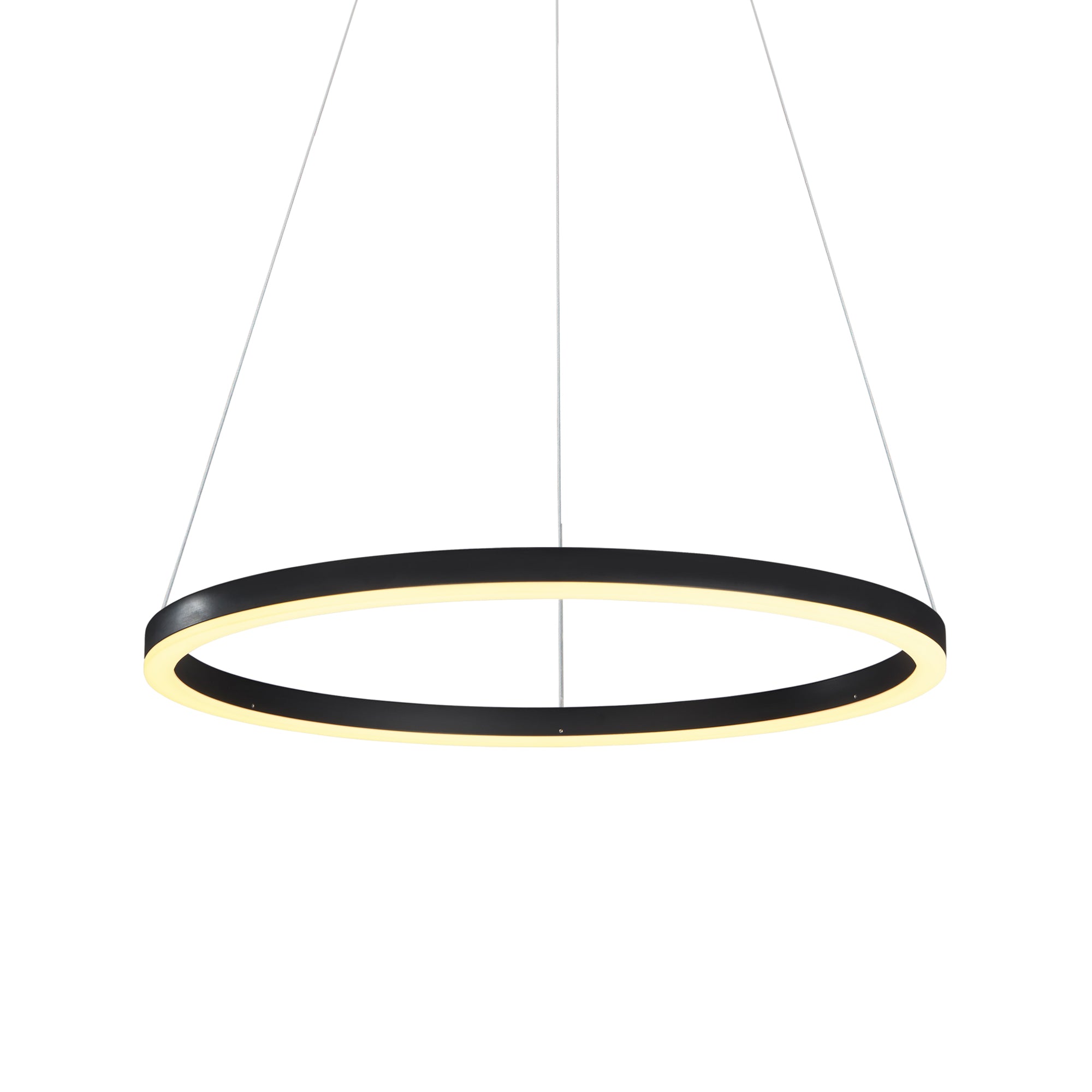 VONN Tania VMC31640BL 24"" Integrated LED ETL Certified Pendant Height Adjustable Ring Chandelier in Black