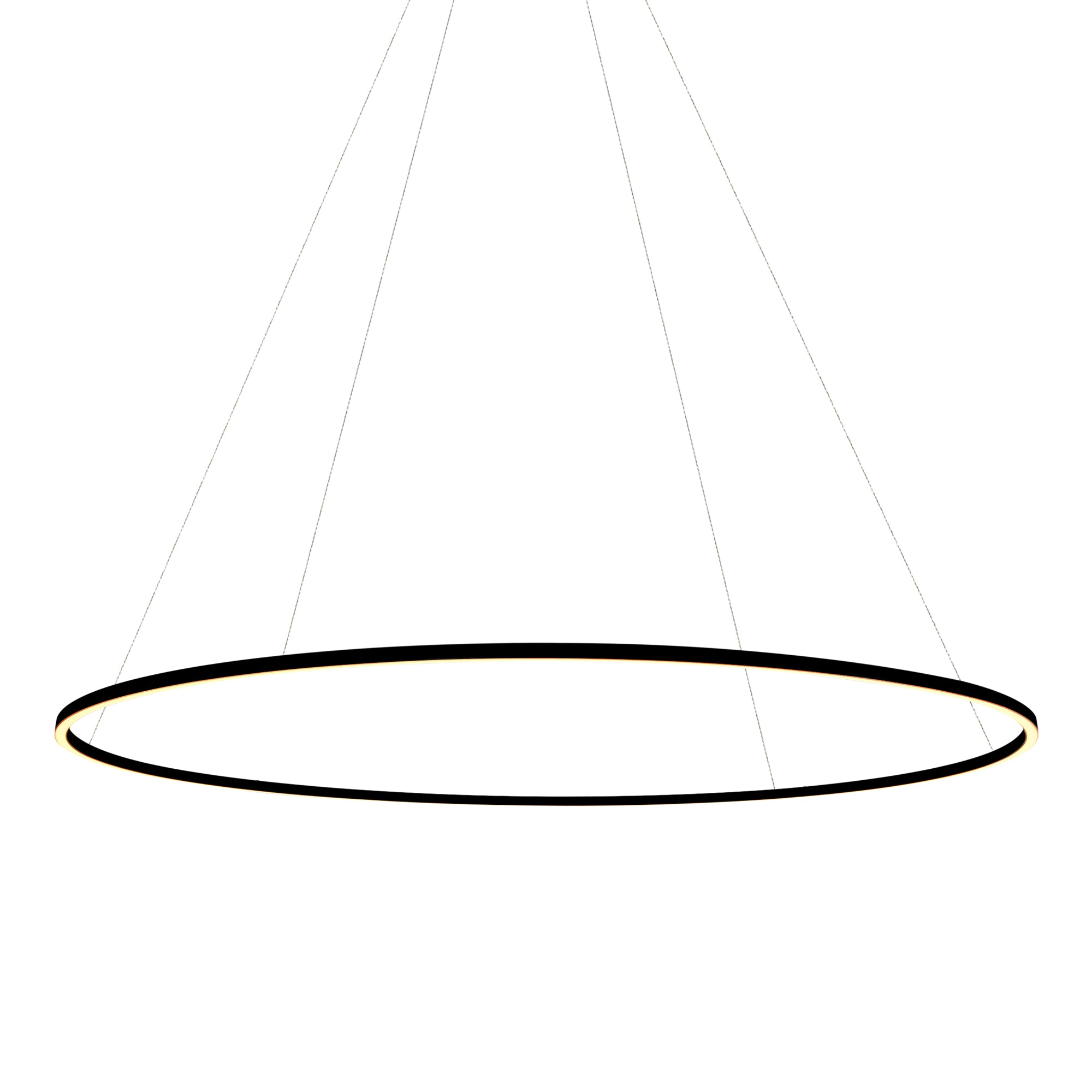 VONN Tania VMC34960BL 60"" Integrated LED ETL Certified Ring Chandelier, Height Adjustable Pendant in Black