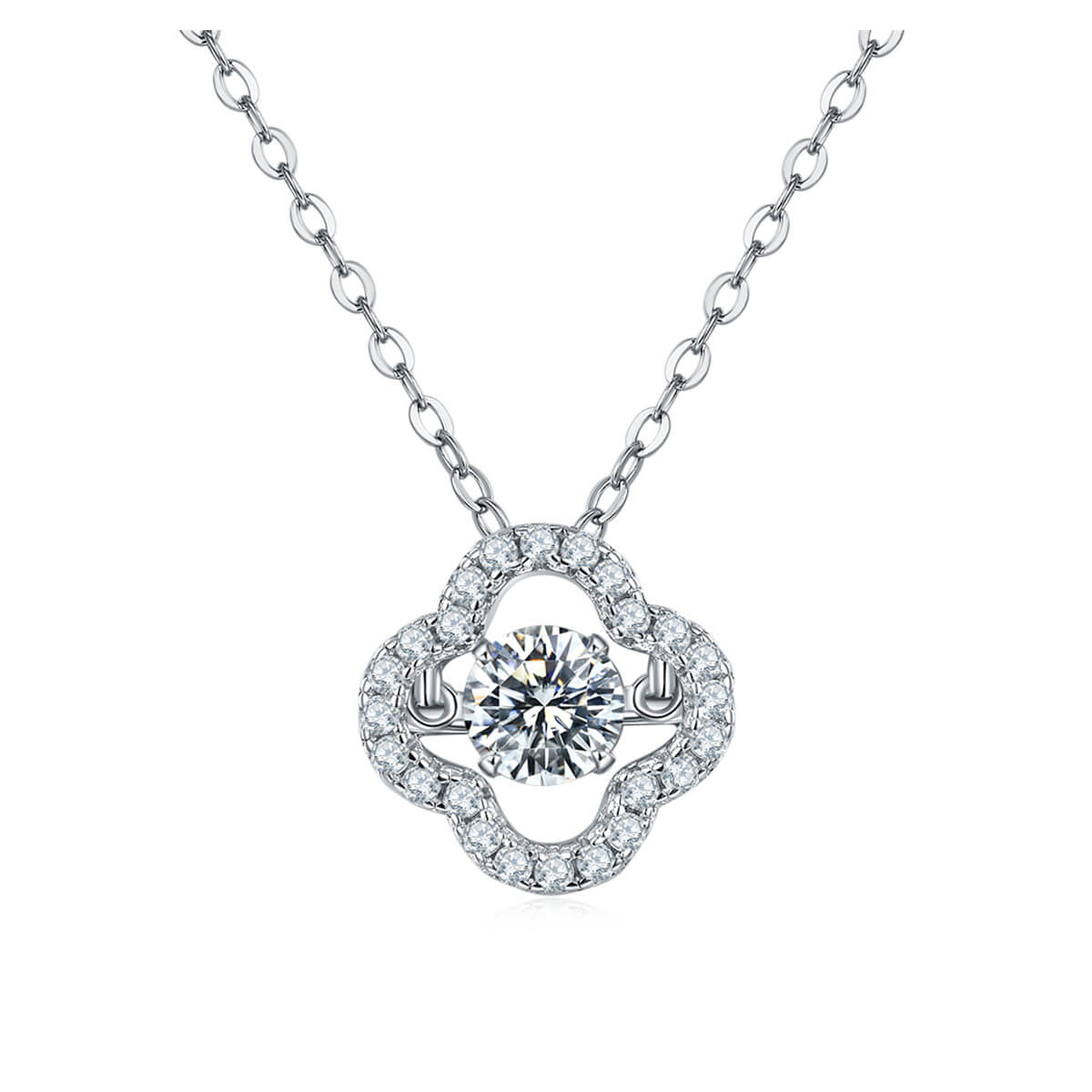 Clover Moissanite Pendant 0.5 ct