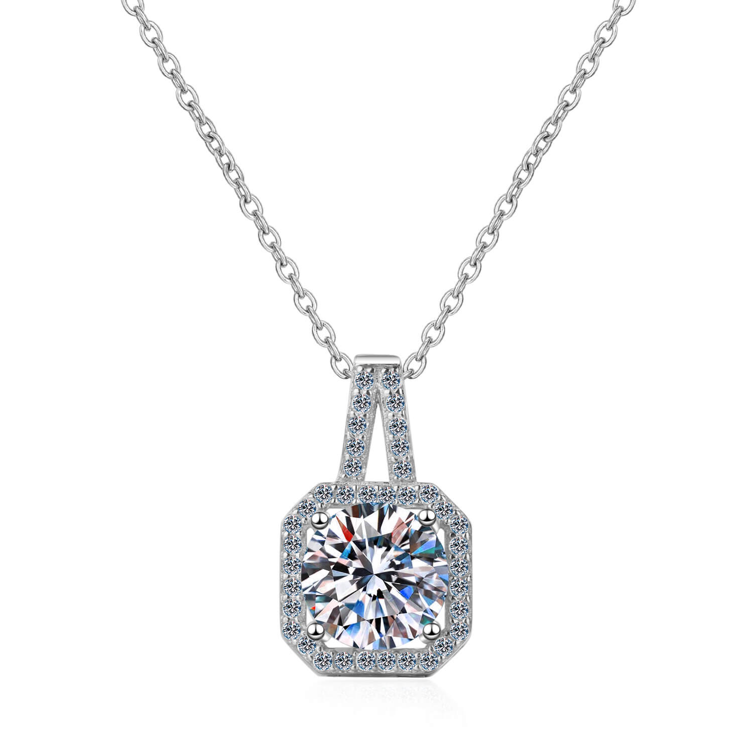 Elegant Moissanite Pendant 2.0 ct