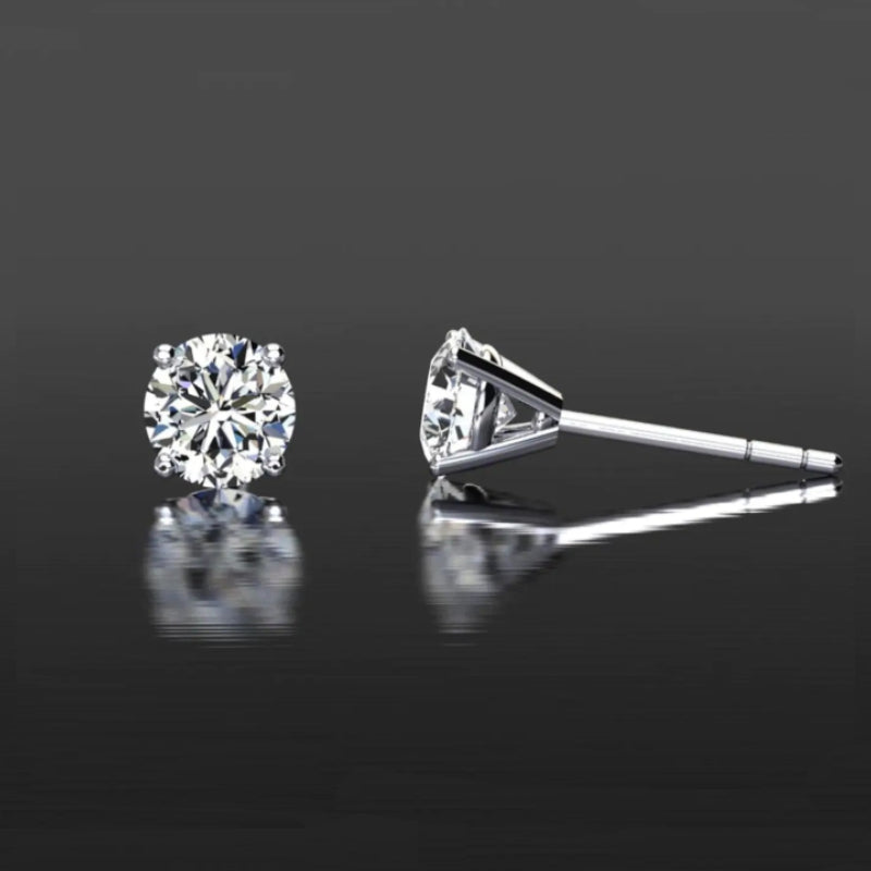 Martini Setting Four-Prong Moissanite Stud Earrings (2.0 ct.tw.)