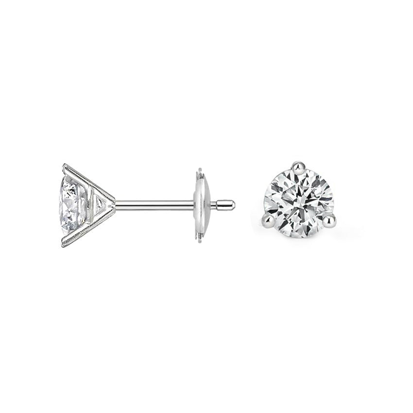 Martini Setting Three-Prong Moissanite Stud Earrings (2.0 ct.tw.)