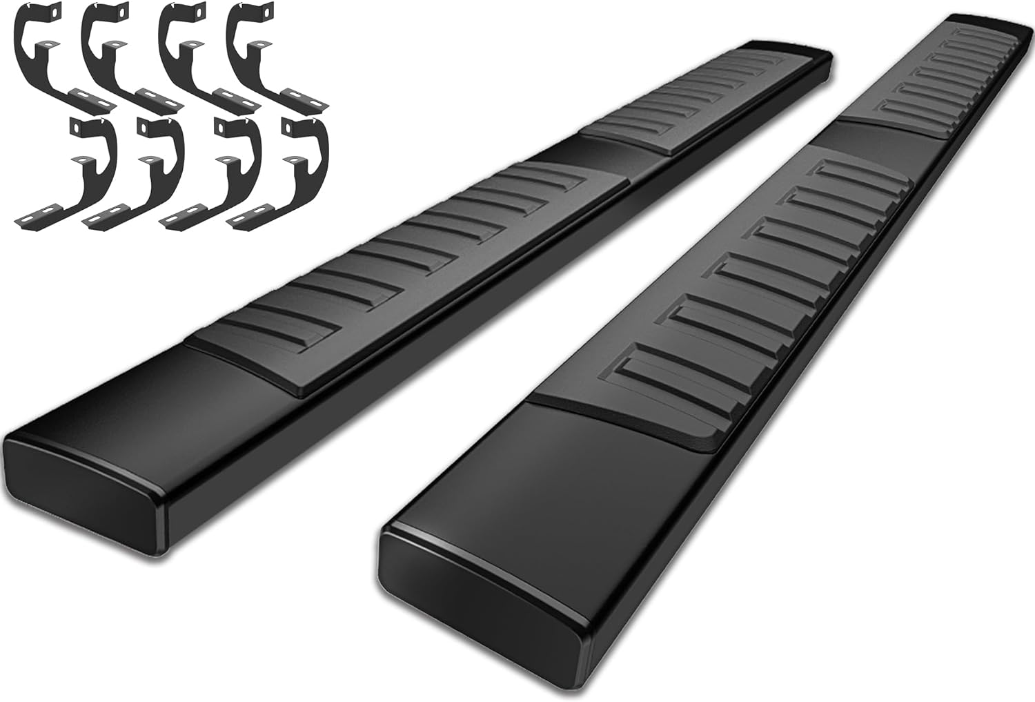 YITAMOTOR 6" Running Boards for 07-18 Chevy Silverado/GMC Sierra 1500, 07-19 2500HD/3500HD Crew Cab Black Side Steps