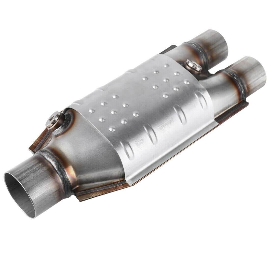 YITAMOTOR 2" Inlet/2.5" Outlet Universal 3.5L Limited High Flow Catalytic Converter w/O2