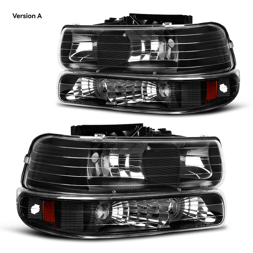 YITAMOTOR Headlights For 1999-2002 Silverado 2000-2006 Tahoe Suburban Headlamps Bumper Lamps Pair