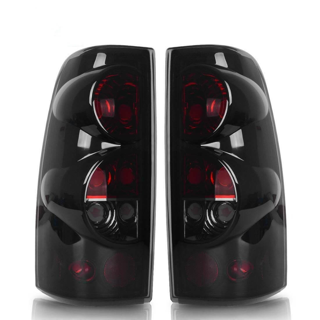 YITAMOTOR 1999-2007 Chevy Silverado 1999-2002 GMC Sierra Taillight Black Smoke Tail Lamps