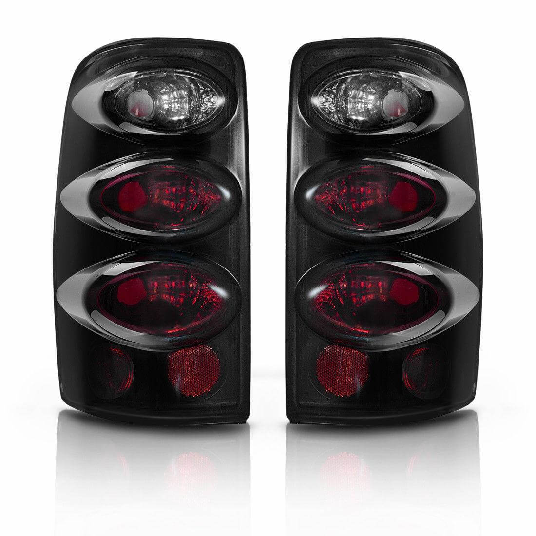 YITAMOTOR 2000-2006 Chevy Suburban Tahoe GMC Yukon SLT XL Pair Tail Lights Smoke Lens