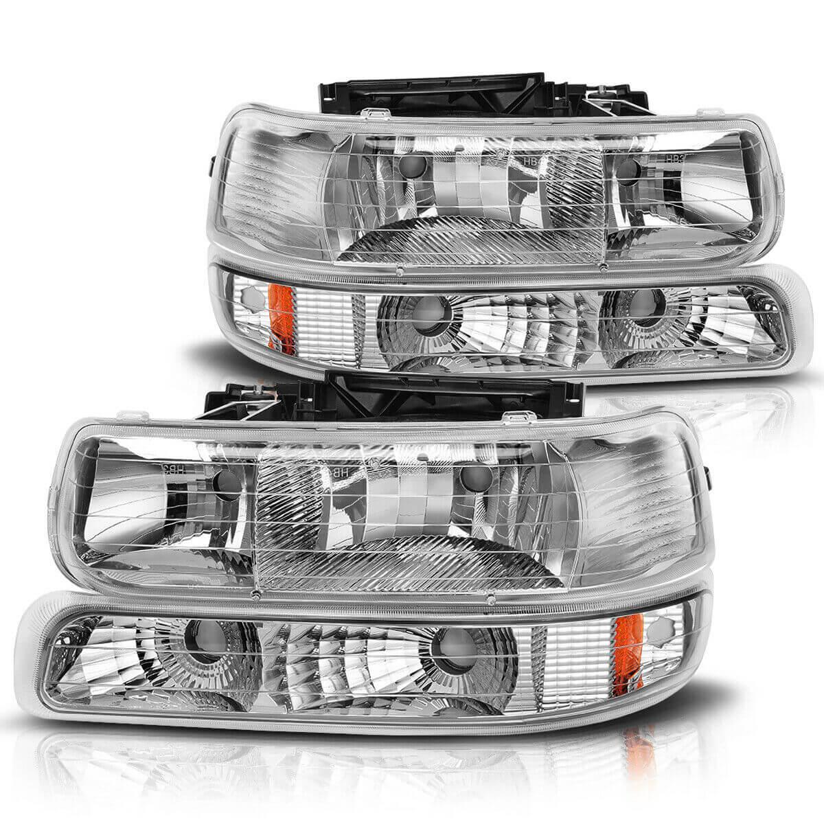 YITAMOTOR 1999-2002 Chevy Silverado/2000-2006 Tahoe Suburban Headlight Assembly