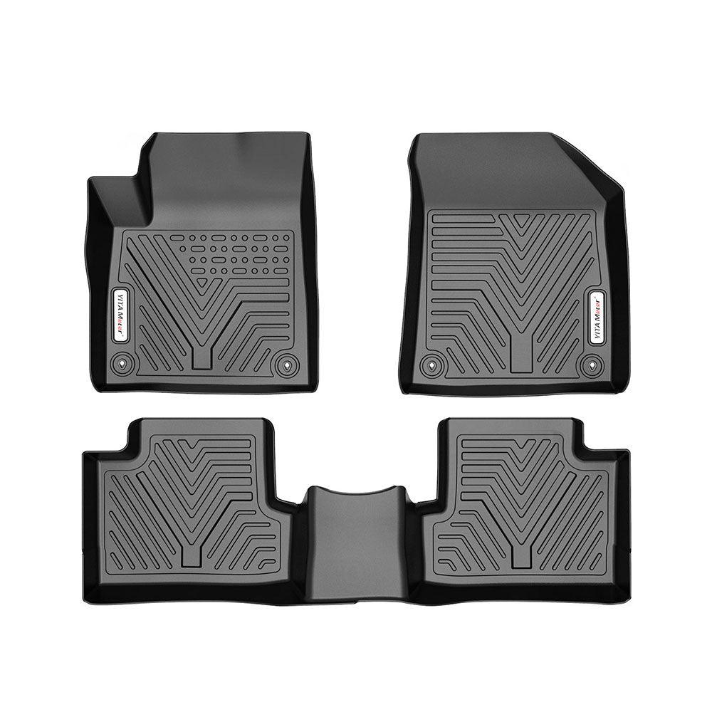 YITAMOTOR For 2015-2023 Jeep Cherokee Black Rubber 3pcs Set Floor Liners All Weather Floor Mats