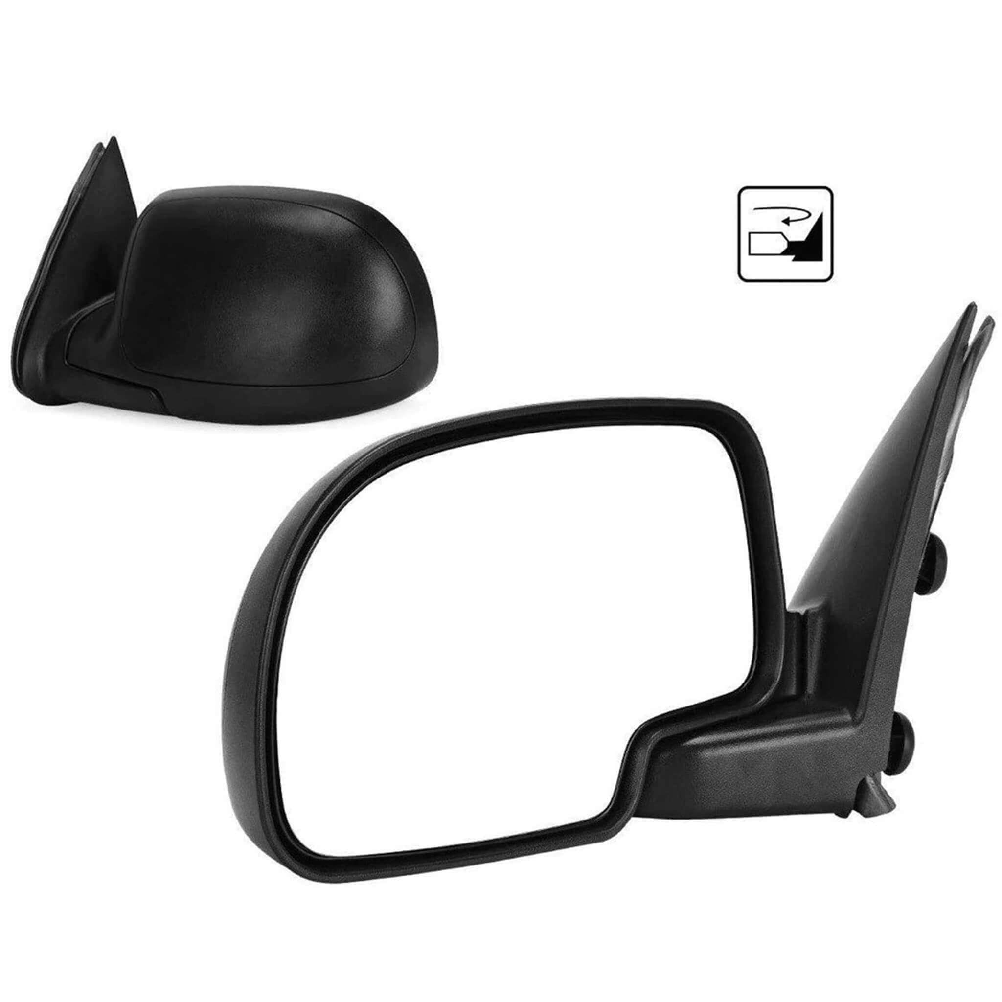 YITAMOTOR Manual Side Mirror Driver Left for 99-07 Silverado Sierra 00-06 GMC Yukon 1500