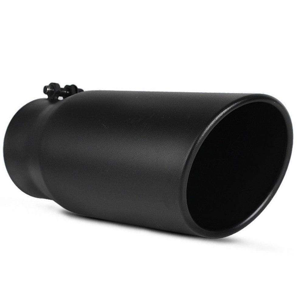 YITAMOTOR 4'' x 5'' x 12'' Universal Bolt on Black Coated Finish Stainless Steel Diesel Exhaust Tailpipe Tip