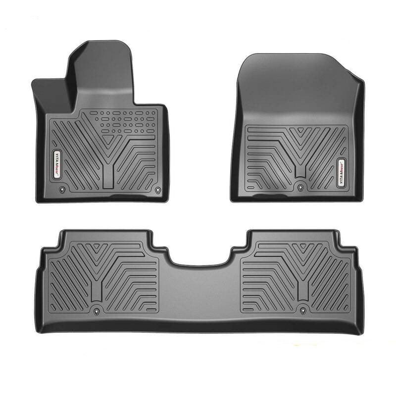 YITAMOTOR Floor Mats For 2016-2020 Kia Sorento, Custom-Fit Black TPE Floor Liners 1st & 2nd Row All-Weather Protection