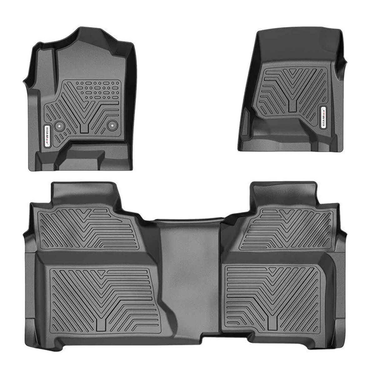 YITAMOTOR 14-18 Chevy Silverado/GMC Sierra 1500, 15-19 Silverado/Sierra 2500 HD/3500 HD Crew Cab Floor Mats