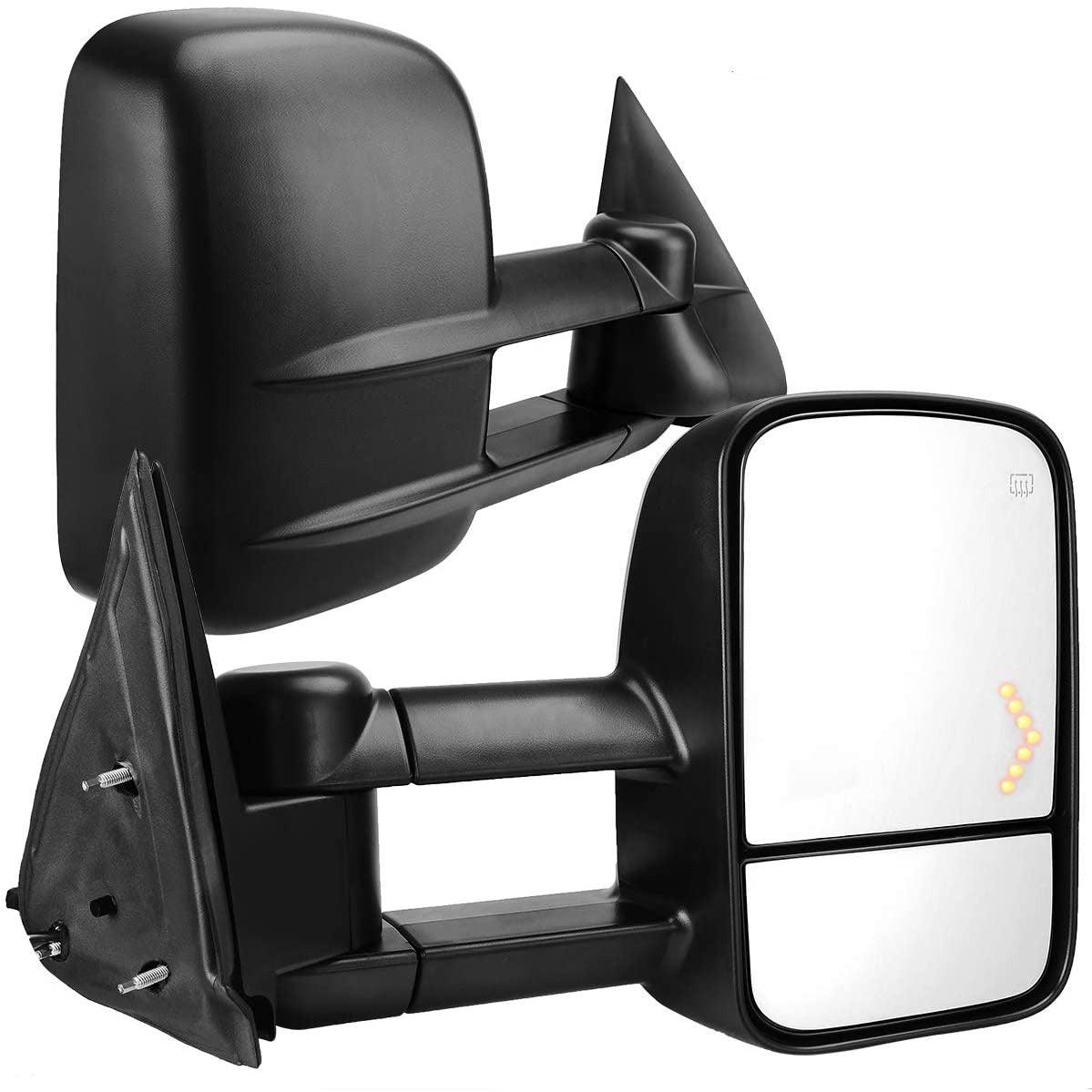 YITAMOTOR 03-06 Chevy Silverado GMC Sierra 1500 2500HD Tow Mirrors Tahoe Suburban Avalanche, Power Heated