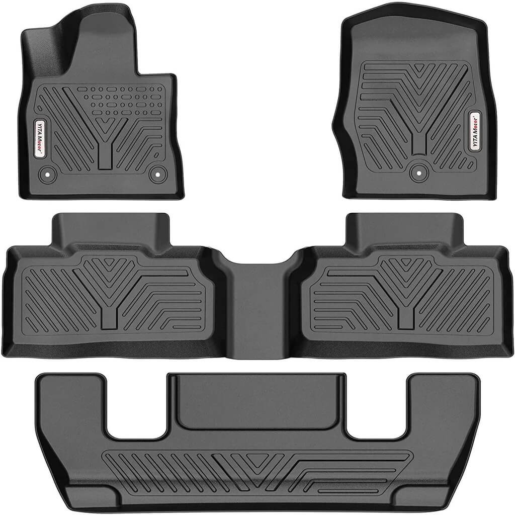 YITAMOTOR 20-25 Ford Explorer 6 Passenger Models Floor Mats 1st,2nd and 3rd Row Floor Liners All-Weather Protection