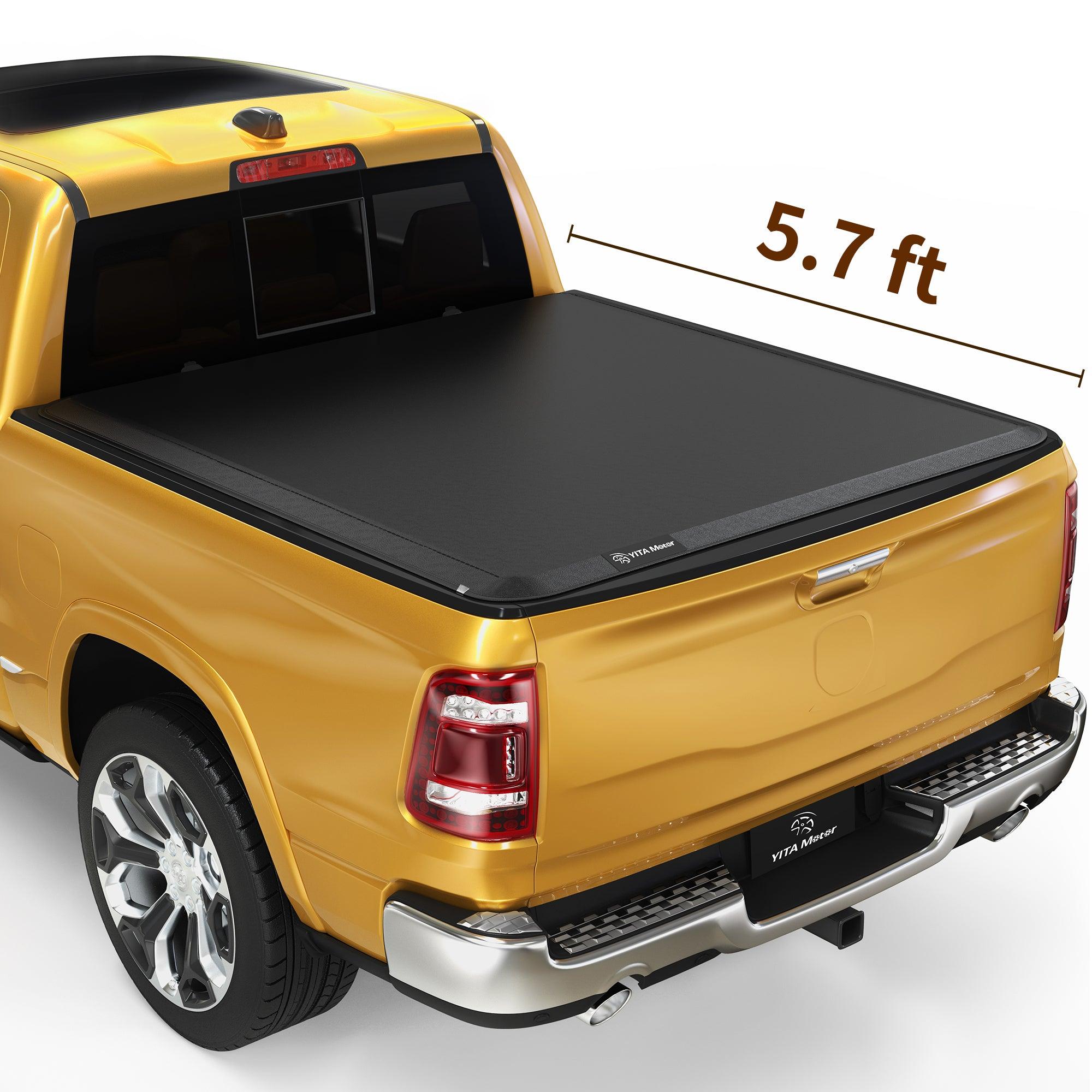 YITAMOTOR 09-22 Dodge Ram 1500/19-24 1500 Classic 5.7 ft Bed Soft Roll-up Tonneau Cover without Rambox