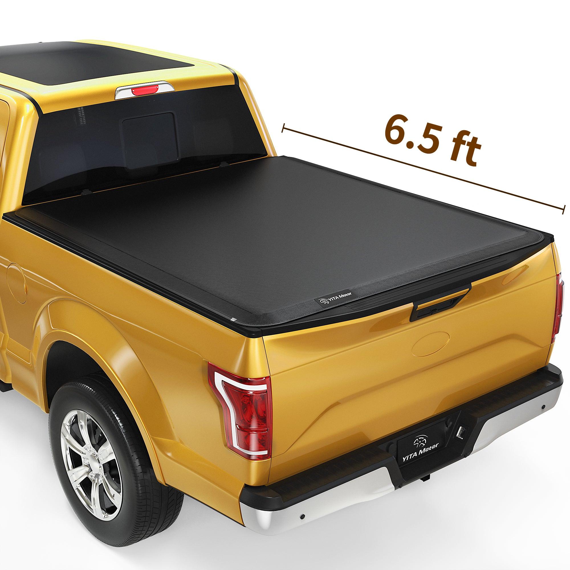 YITAMOTOR 2015-2024 Ford F-150 6.5 ft Bed Soft Roll Up Truck Bed Tonneau Cover