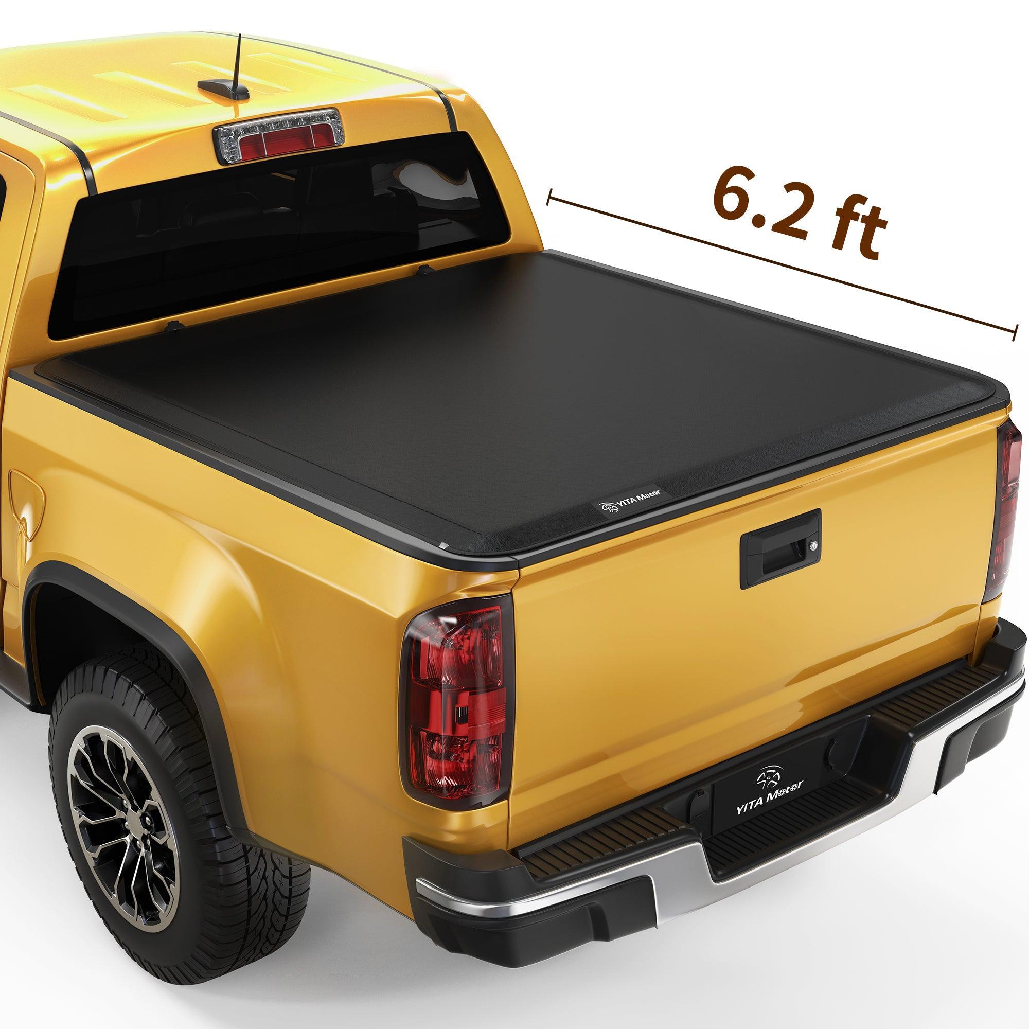 YITAMOTOR Soft Roll Up Truck Bed Tonneau Cover for 2015-2022 Chevy Colorado/GMC Canyon, Fleetside 6.2 ft Bed