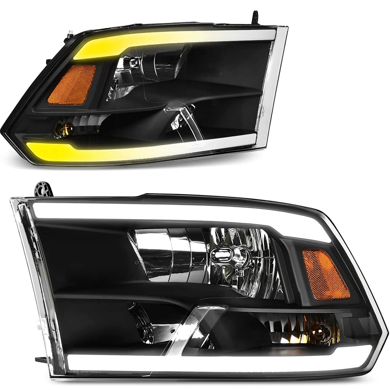 YITAMOTOR LED DRL Headlights Sequential Signal Lamp For 2010-2018 Dodge Ram 1500 2500 3500