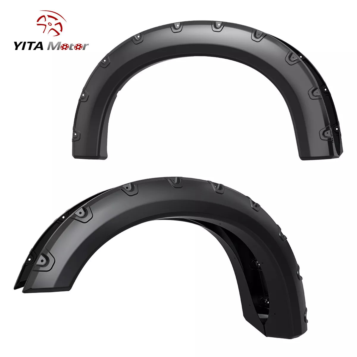 YITAMOTOR 2008-2010 Ford F-250 F-350 Super Duty Fender Flares, Textured Matte Black Finish