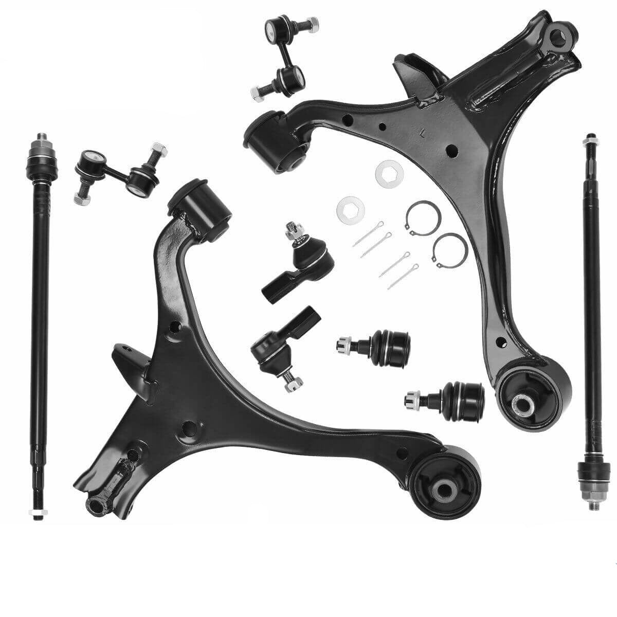 YITAMOTOR 2001-2005 Honda Civic (Non-SI)/Acura EL Front Suspension Kit Control Arm, Ball Joint, Sway Bar Link, Tie Rod Assembly