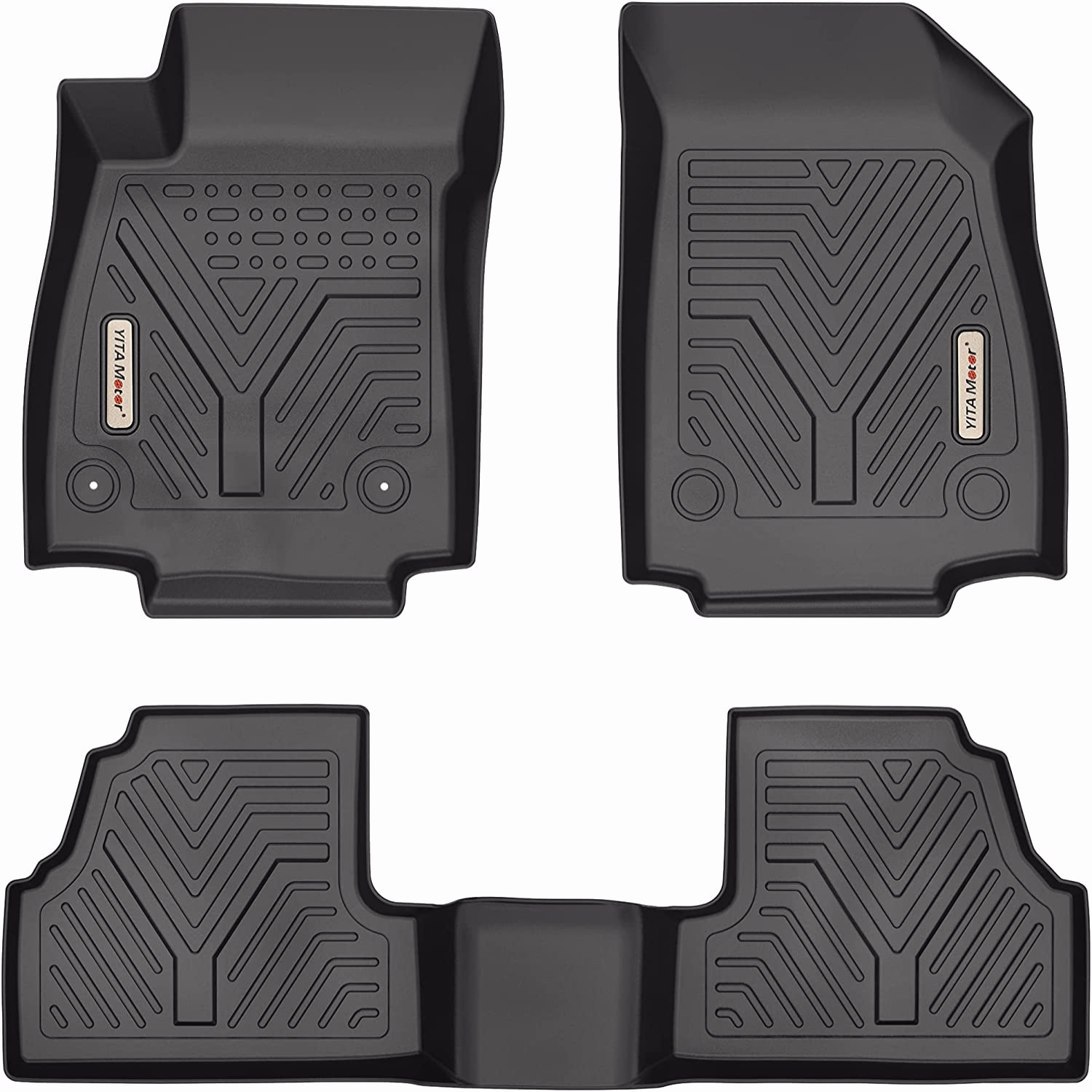 YITAMOTOR 2014-2022 Chevrolet Trax / 2013-2022 Buick Encore, Custom Fit Black TPE Floor Liners 1st & 2nd Row