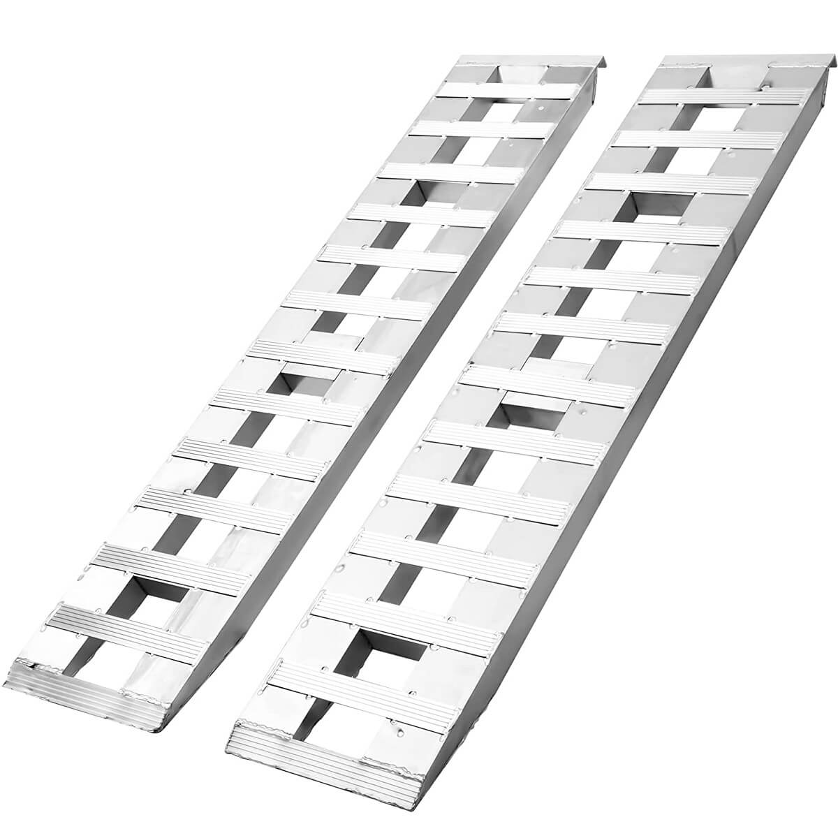 YITAMOTOR 60''x12'' Aluminum Trailer Ramps 6000LBS Car Trailer Truck Hook End 2 Loading Ramps