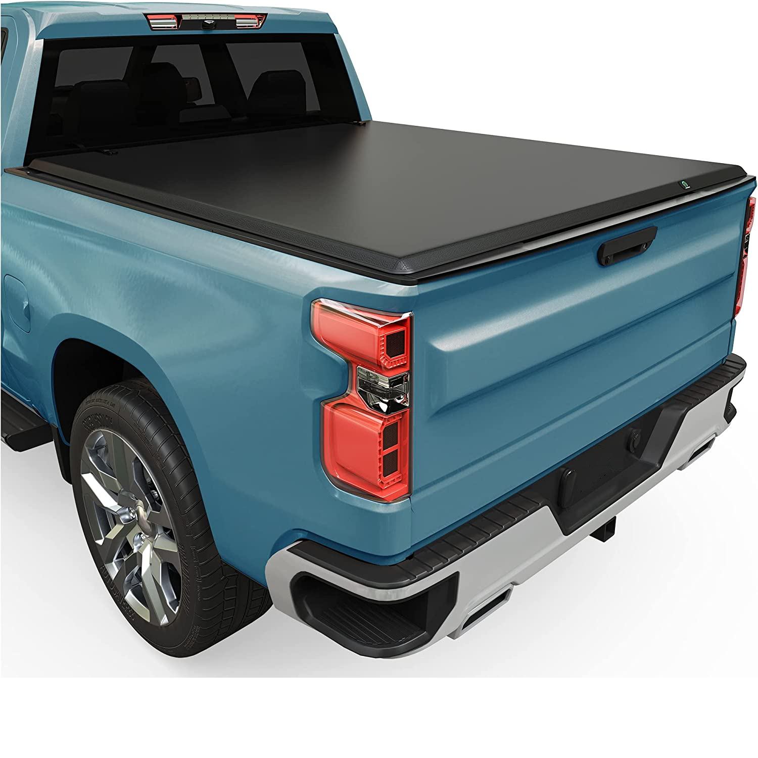 YITAMOTOR 2019-2024 Chevy Silverado/GMC Sierra 1500 New Body Style 5.8ft Soft Tri-fold Truck Bed Tonneau Cover