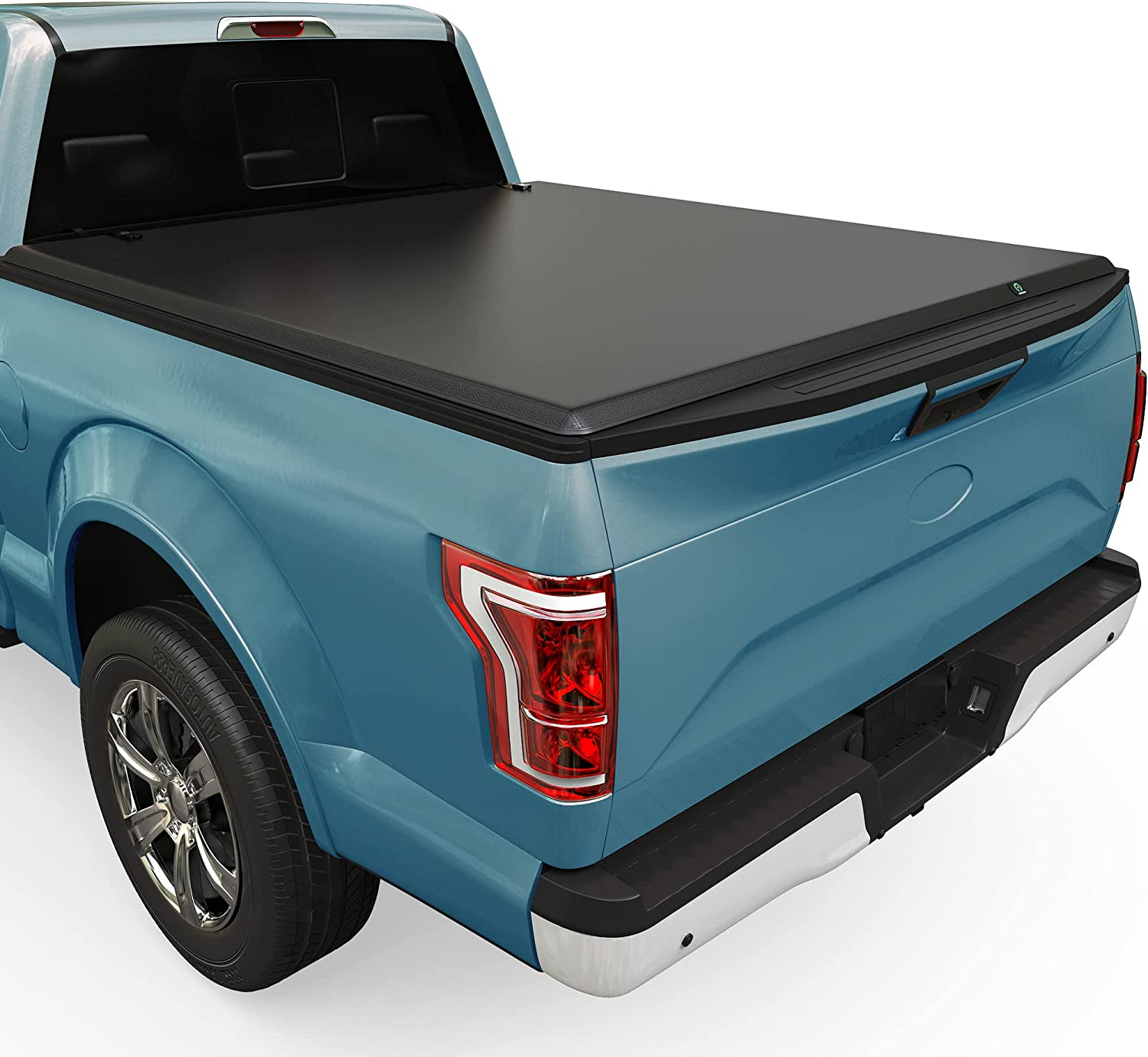 YITAMOTOR 2015-2024 Ford F-150 F150 (Excl. Raptor Series) 6.5ft Soft Tri-fold Truck Bed Tonneau Cover