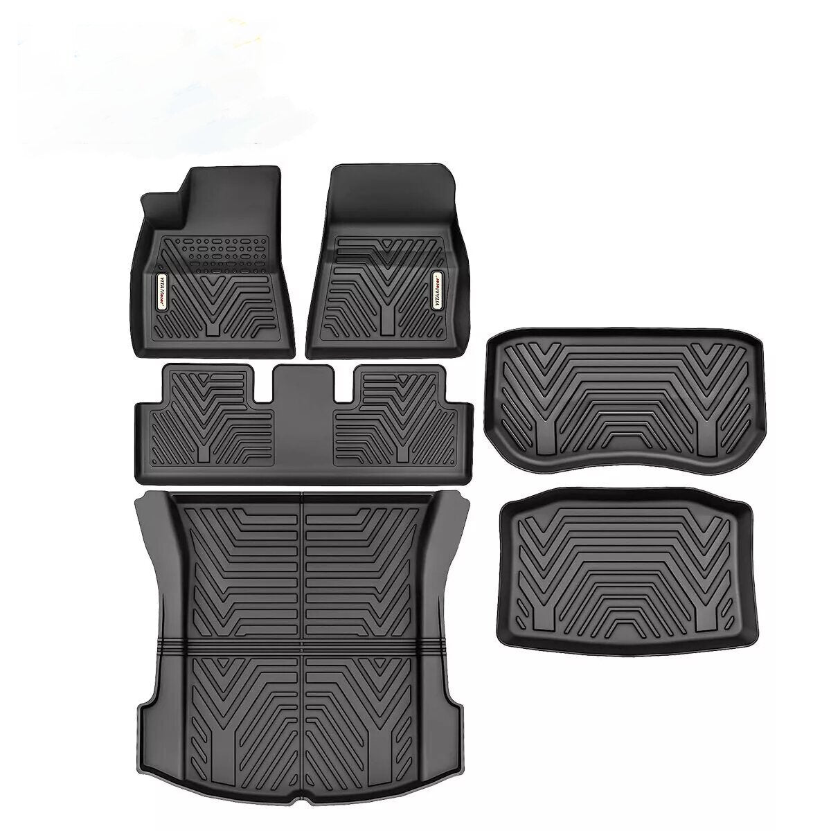 YITAMOTOR Floor Mats & Cargo Liner for 2020-2023 Tesla Model 3 Front Rear All Weather 6pcs