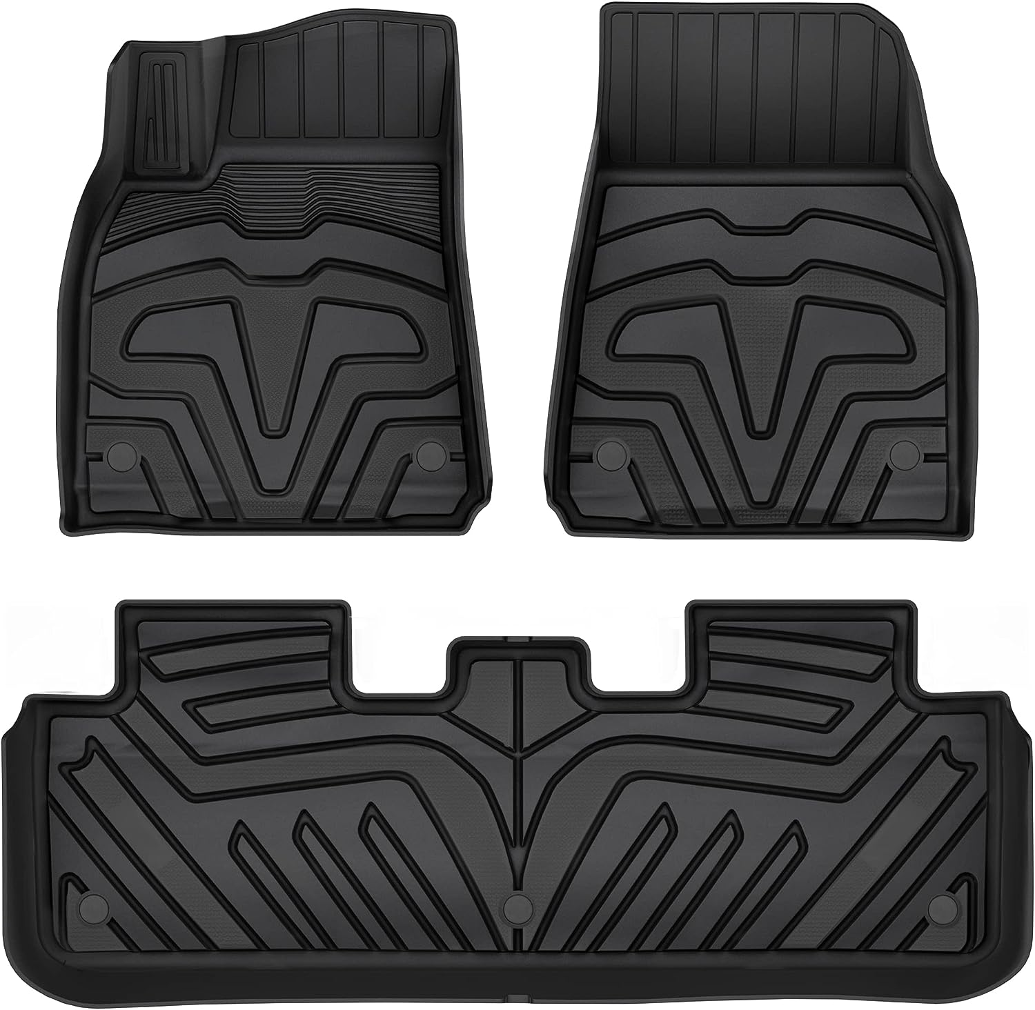 YITAMOTOR Floor Mats For 2020-2024 Tesla Model Y Waterproof Rubber TPE Protection Liners