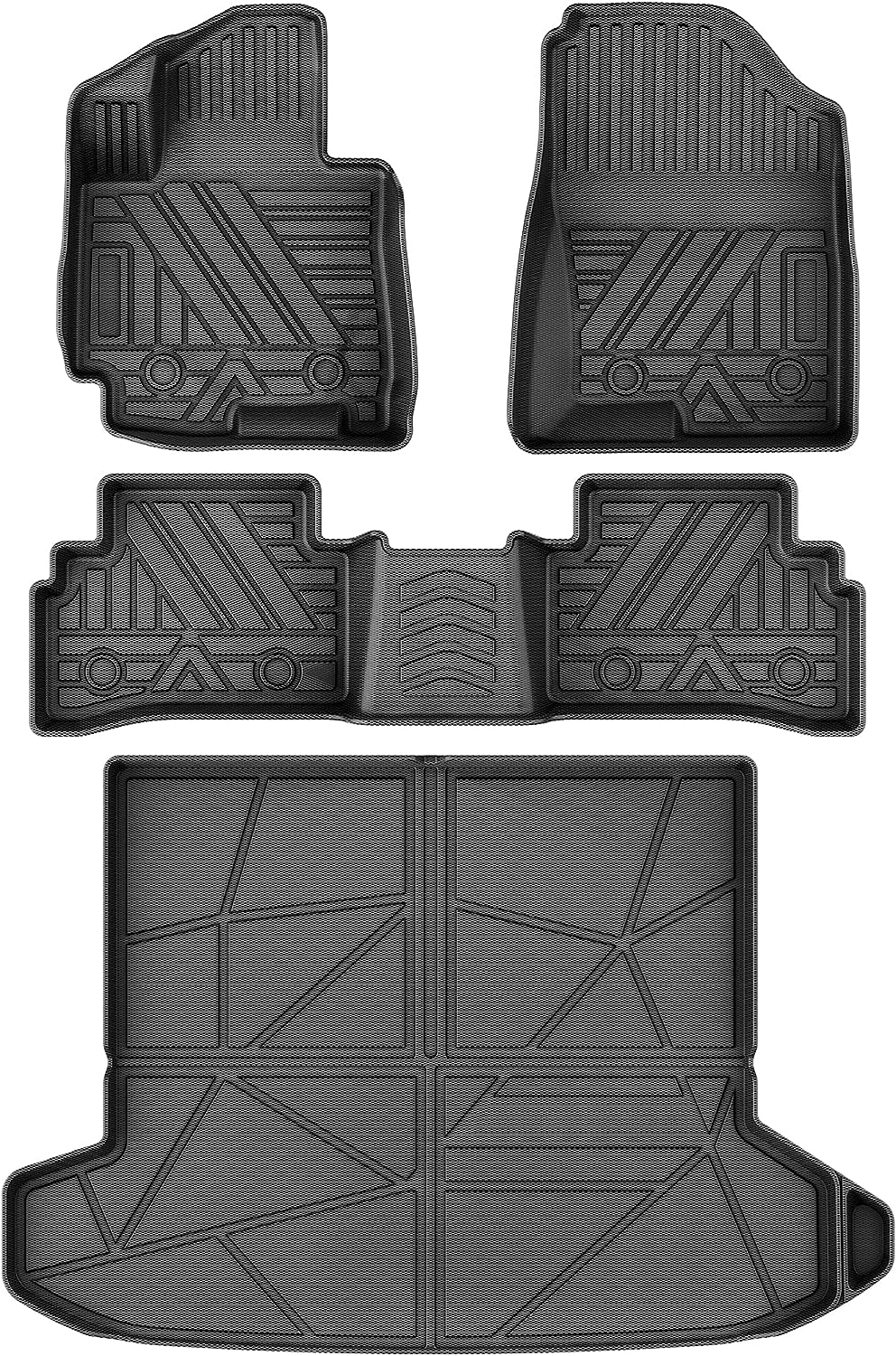 YITAMOTOR Floor Mats for 2022-2024 Hyundai Tucson All Weather 1st 2nd Row Cargo Liner 4pcs