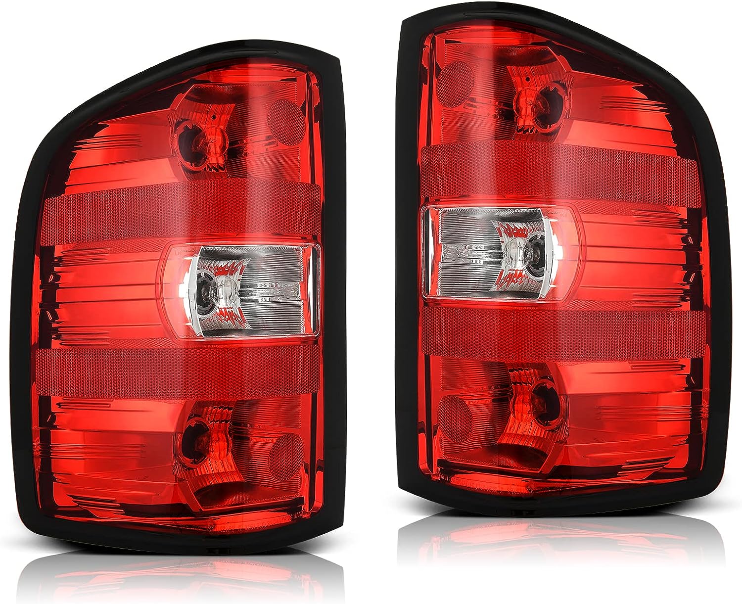 YITAMOTOR Rear Tail light Tail Lamp With Bulb & Harness For 2007-2013 Chevy Silverado 1500/2500HD/3500HD,2014 Silverado 2500 HD/3500 HD,12-14 GMC Sierra 2500HD,07-14 Sierra 3500HD-Pair