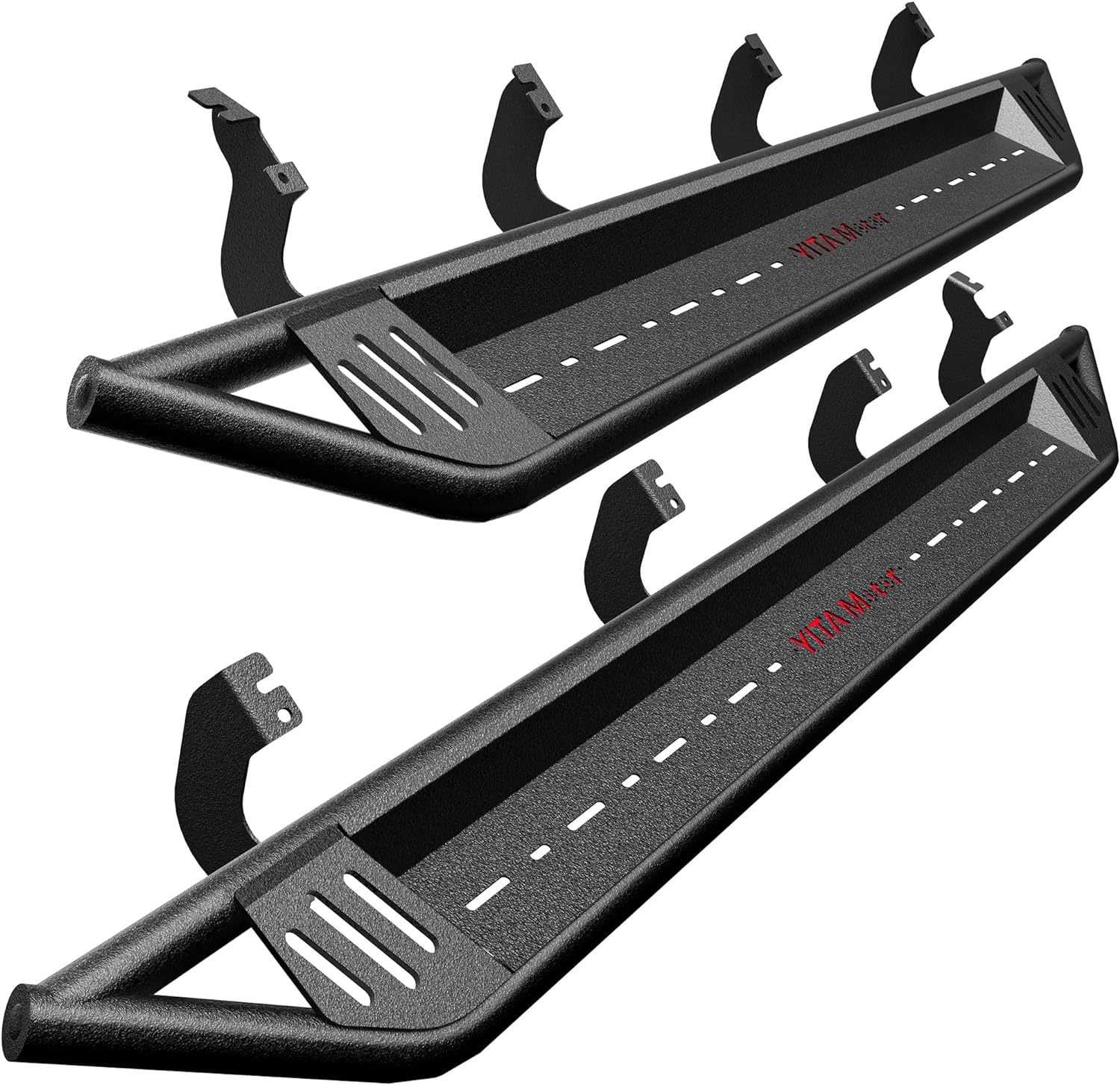 YITAMOTOR Running Boards, Drop Side Steps Compatible with 2022-2024 Toyota Tundra Crewmax Cab, Black Powder Coated Off-Road Nerf Bars