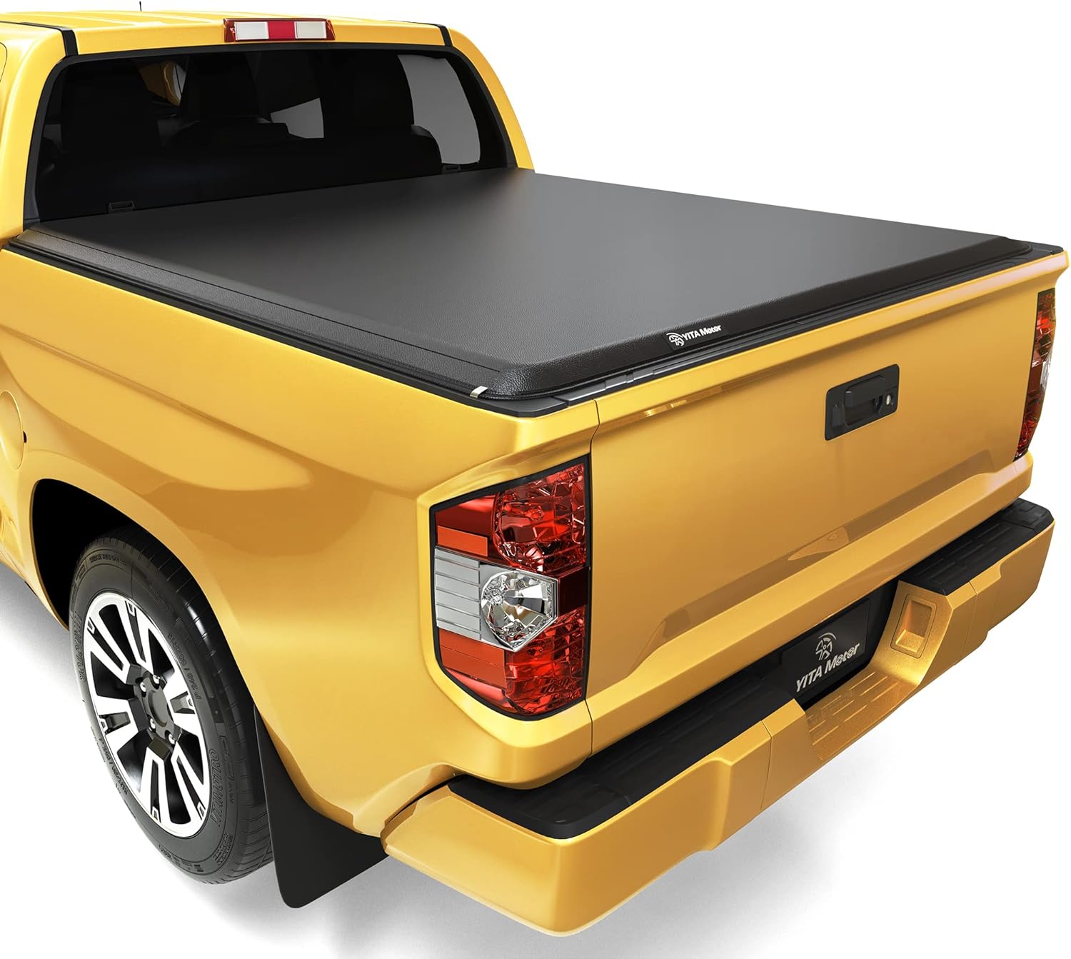 YITAMOTOR Soft Roll Up Truck Bed Tonneau Cover Compatible with 2022 2023 2024 Toyota Tundra(Excl. Trail Edition) with Deck Rail System 5.5 ft Bed