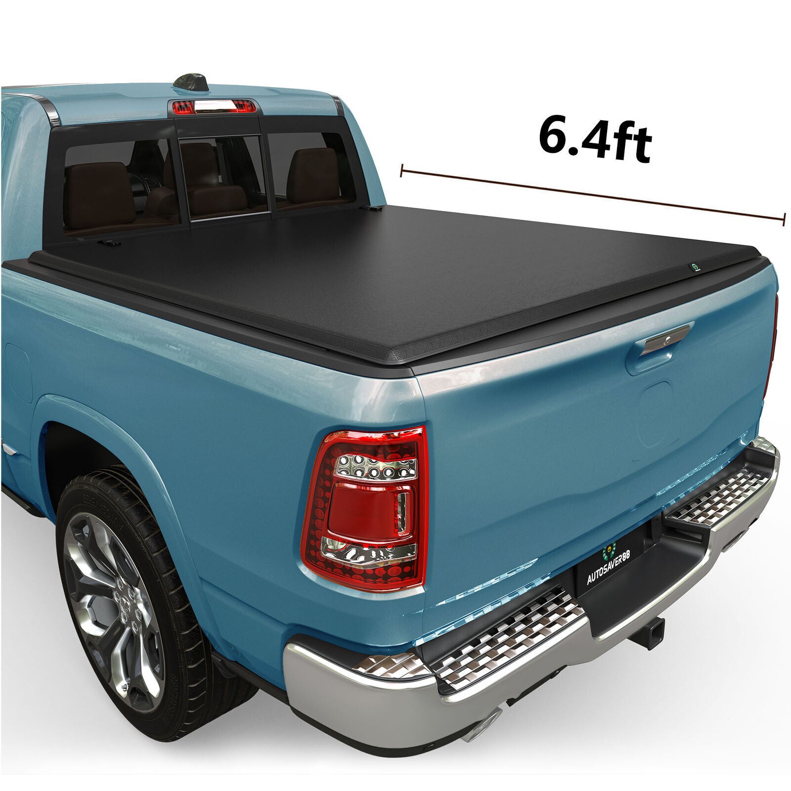 YITAMOTOR 6.4FT Bed Soft Roll-up Tonneau Cover For 2003 - 2023 Dodge Ram 1500 2500 3500 Truck