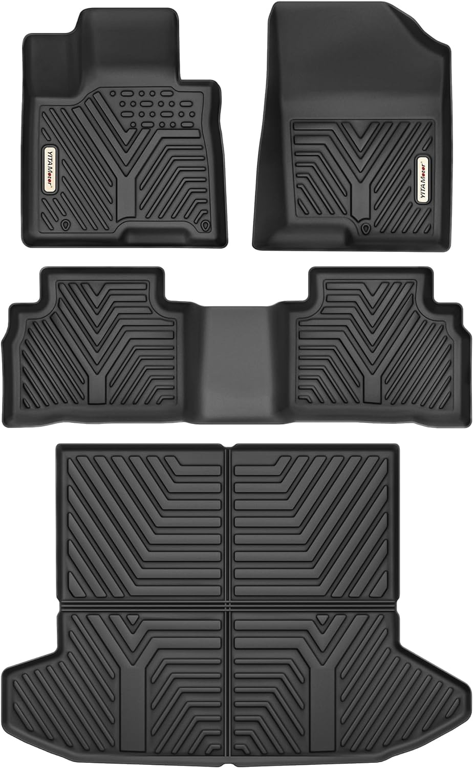 YITAMOTOR Floor Mats for 2022-2024 Hyundai Tucson(NOT for Hybrid) All Weather Protection TPE Non-Slip Automotive Floor Liners Fits Floor Mats & Trunk Mat Full Set Hyundai Tucson Accessories, Black