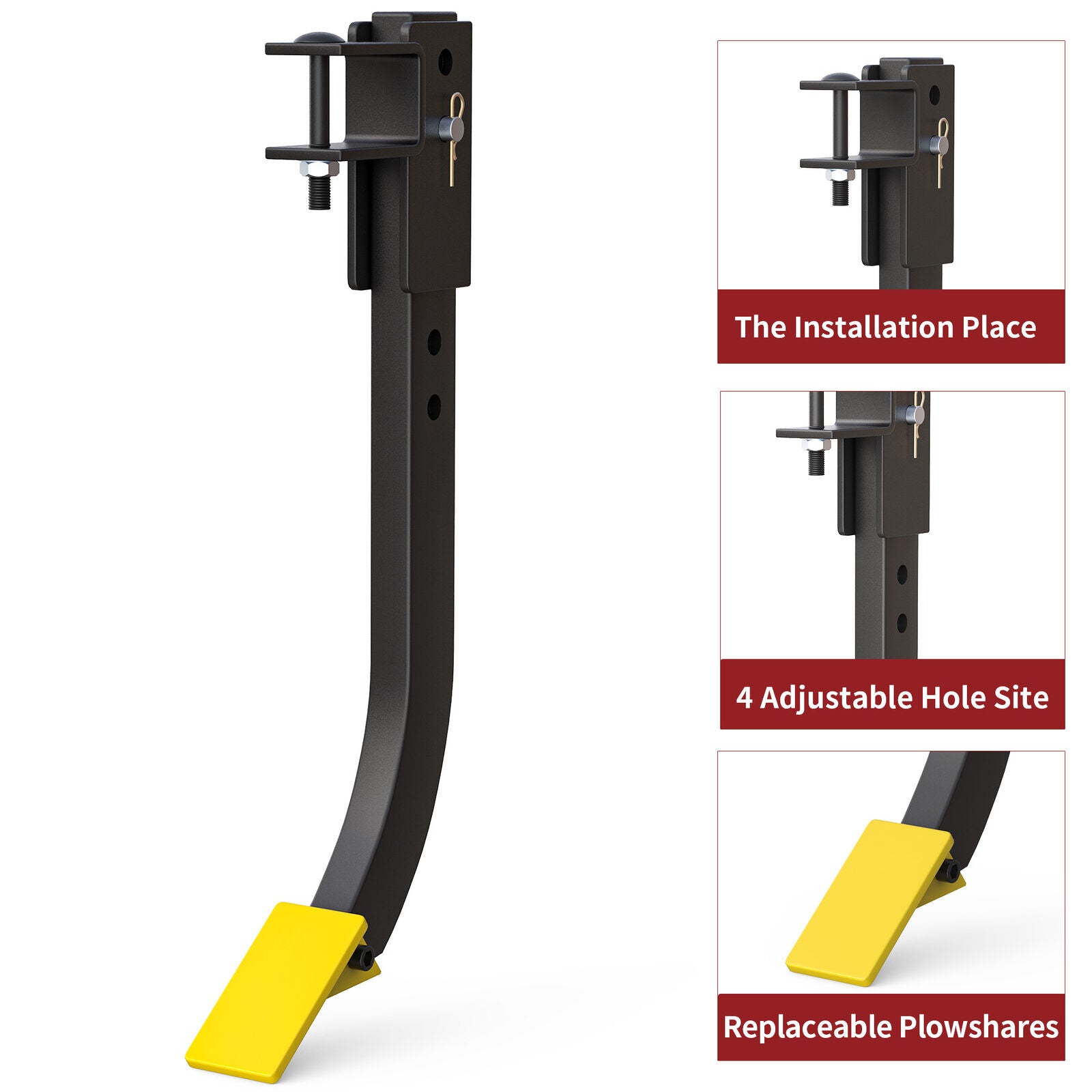 Detachable Cultivator Manual Implement 6 Scarifier Shanks Fit For ATV/UTV Steel