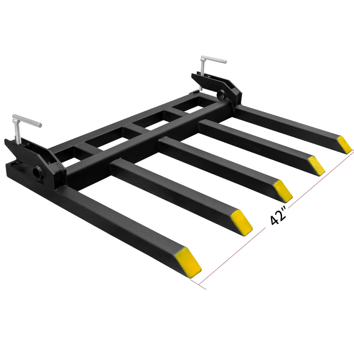 YITAMOTOR 48" Bucket Clamp-On Pallet Fork 2500 lbs Attachments