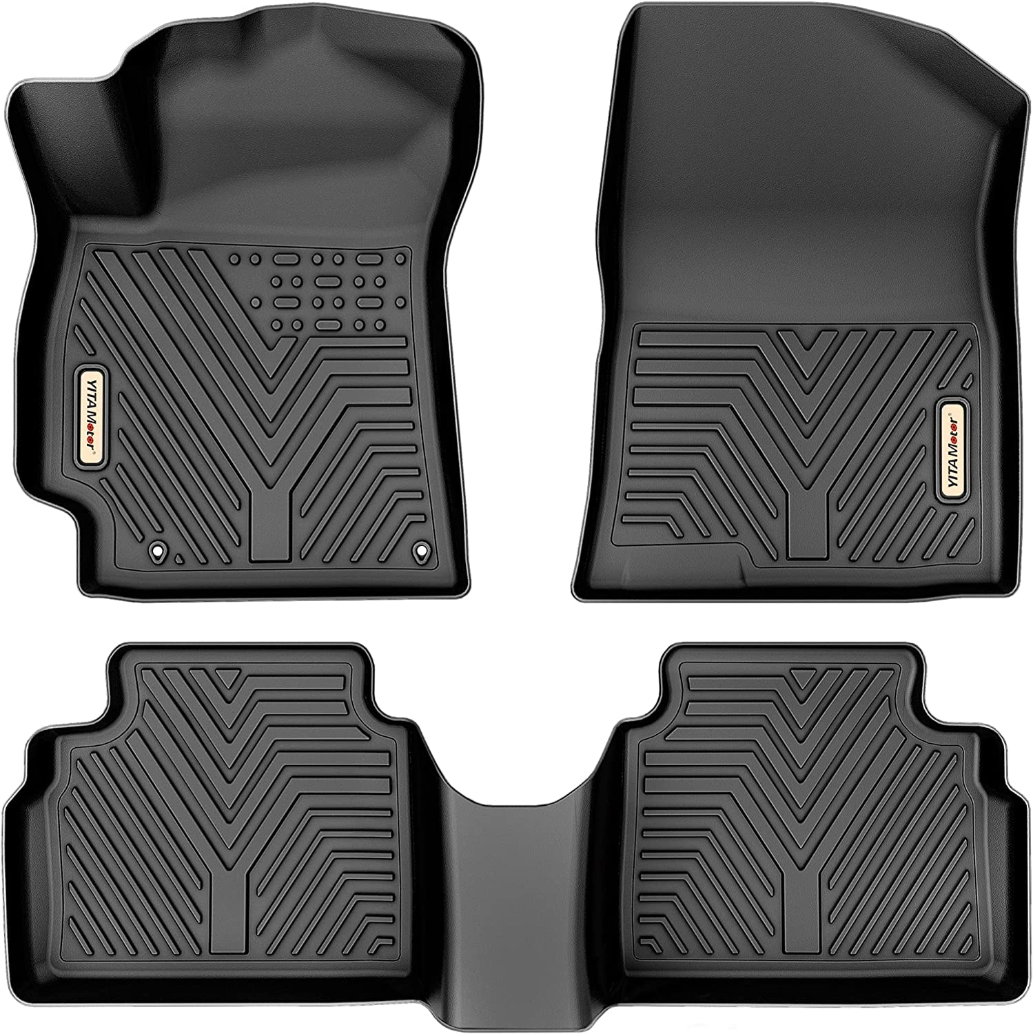 YITAMOTOR 2021-2023 Hyundai Elantra Floor Mats, Custom Fit Floor Liner Black TPE All Weather Automotive Car Liner