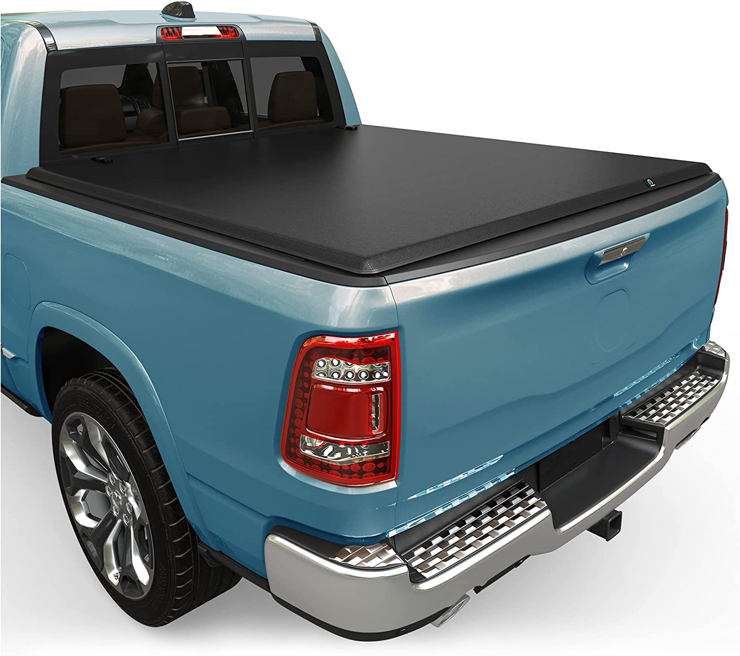 YITAMOTOR Soft Tri-fold Truck Bed Tonneau Cover Compatible with 2002-2025 Dodge Ram 1500 (Classic & New), 2003-2024 Dodge Ram 2500 3500 6.4ft Bed Without Rambox