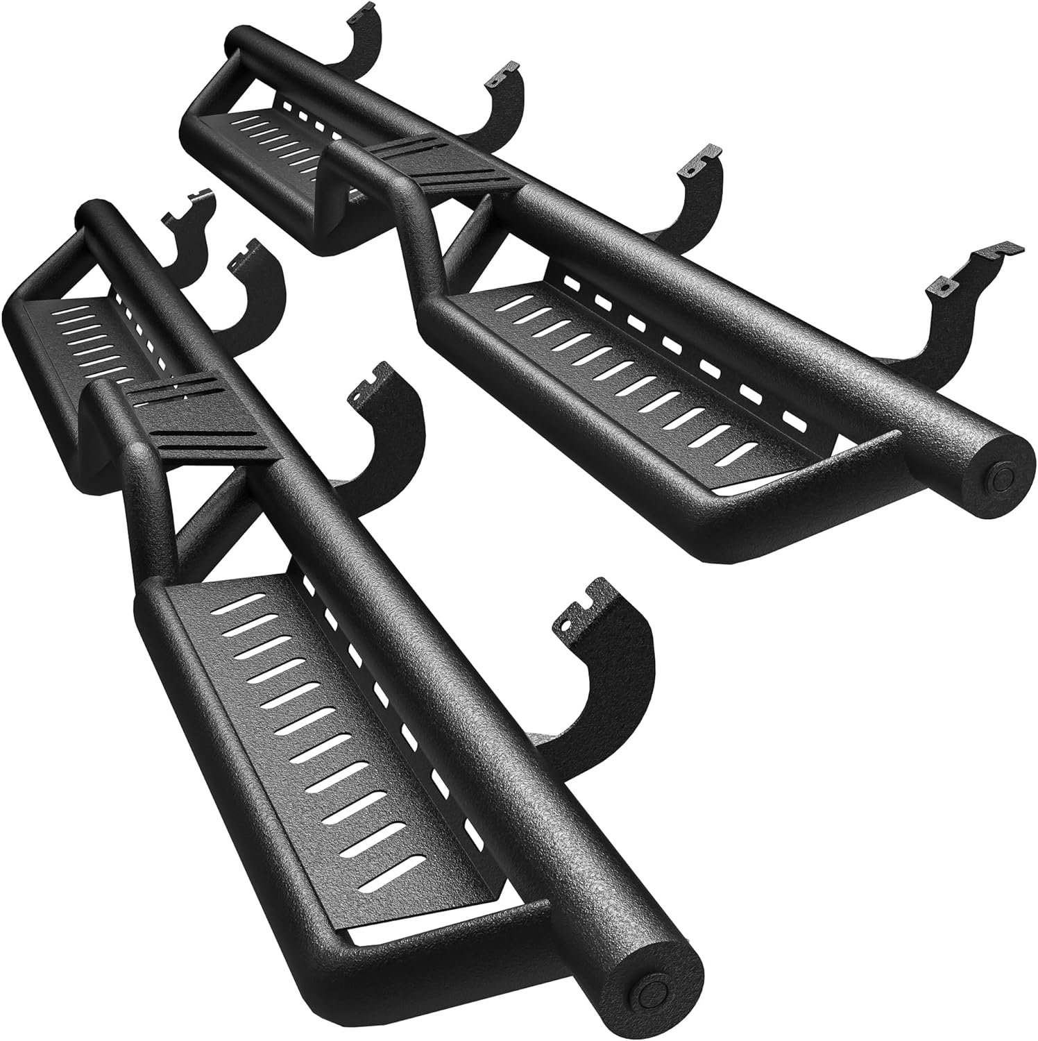 YITAMOTOR Running Boards & Side Steps Compatible with 2022-2024 Toyota Tundra CrewMax Cab, Black Powder Coated Nerf Bar, Two-Stair for Roof Operation