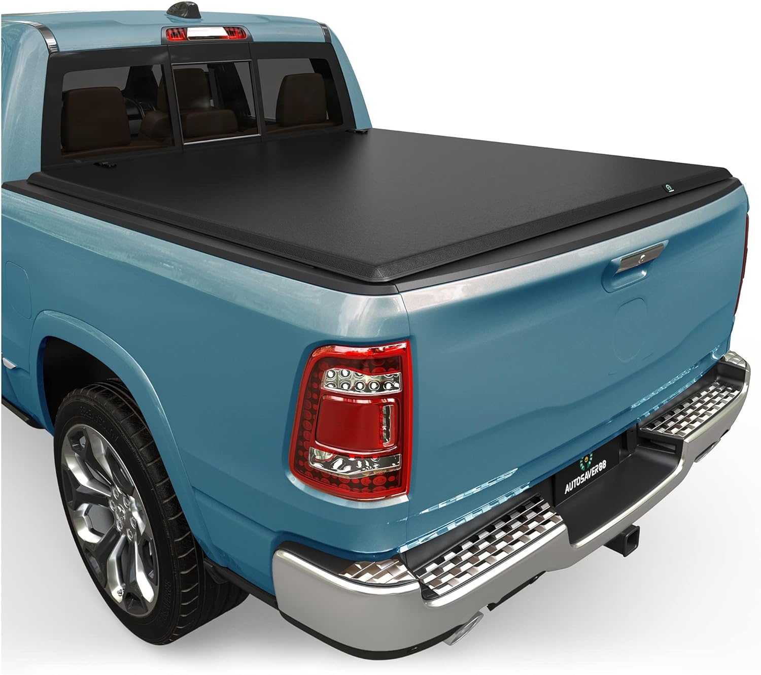 YITAMOTOR Soft Quad-fold Truck Bed Tonneau Cover Compatible with 2002-2024 Dodge Ram 1500 (Classic & New), 2003-2024 Dodge Ram 2500 3500 6.4ft Bed without Rambox